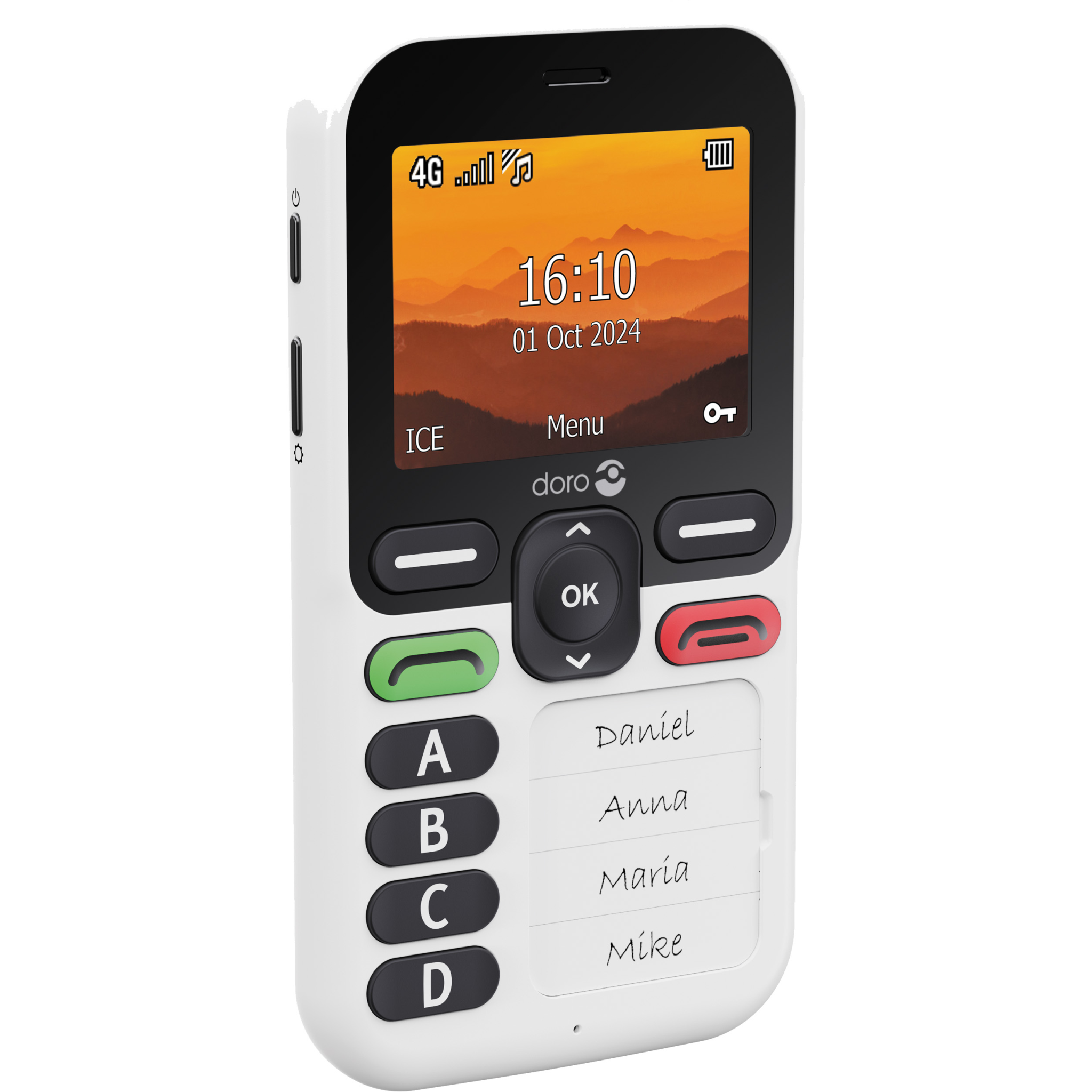 7322460088453 Doro Leva X10, sort/hvid - Mobiltelefon Telefon & GPS,Mobiltelefoner,Mobiltelefoner 2190011863 8845
