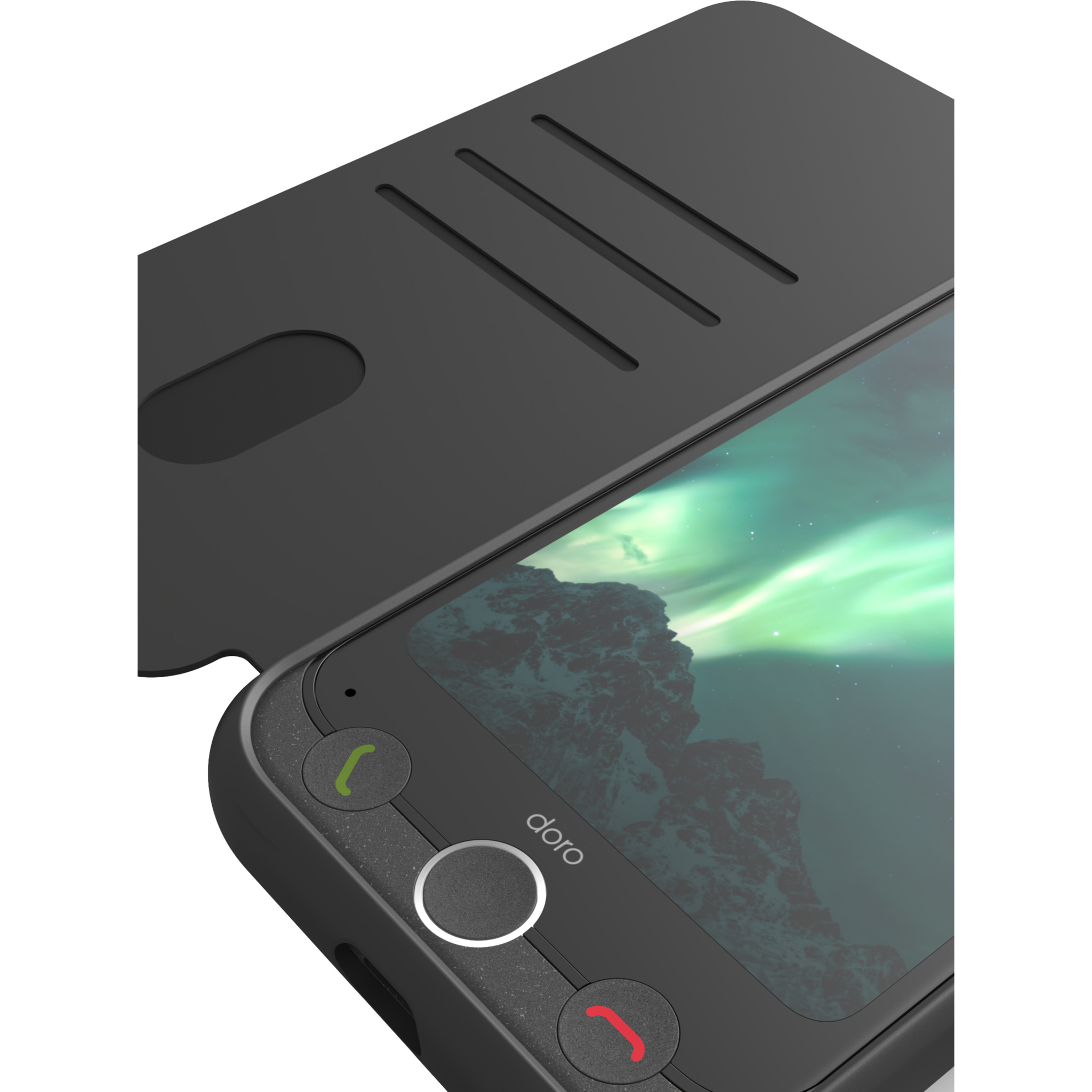 7322460089344 Doro Wallet Case Aurora A31, Graphite - Etui med pung Telefon & GPS,Tilbehør mobiltelefoner,Tasker til mobiltelefoner 2190013242 8934