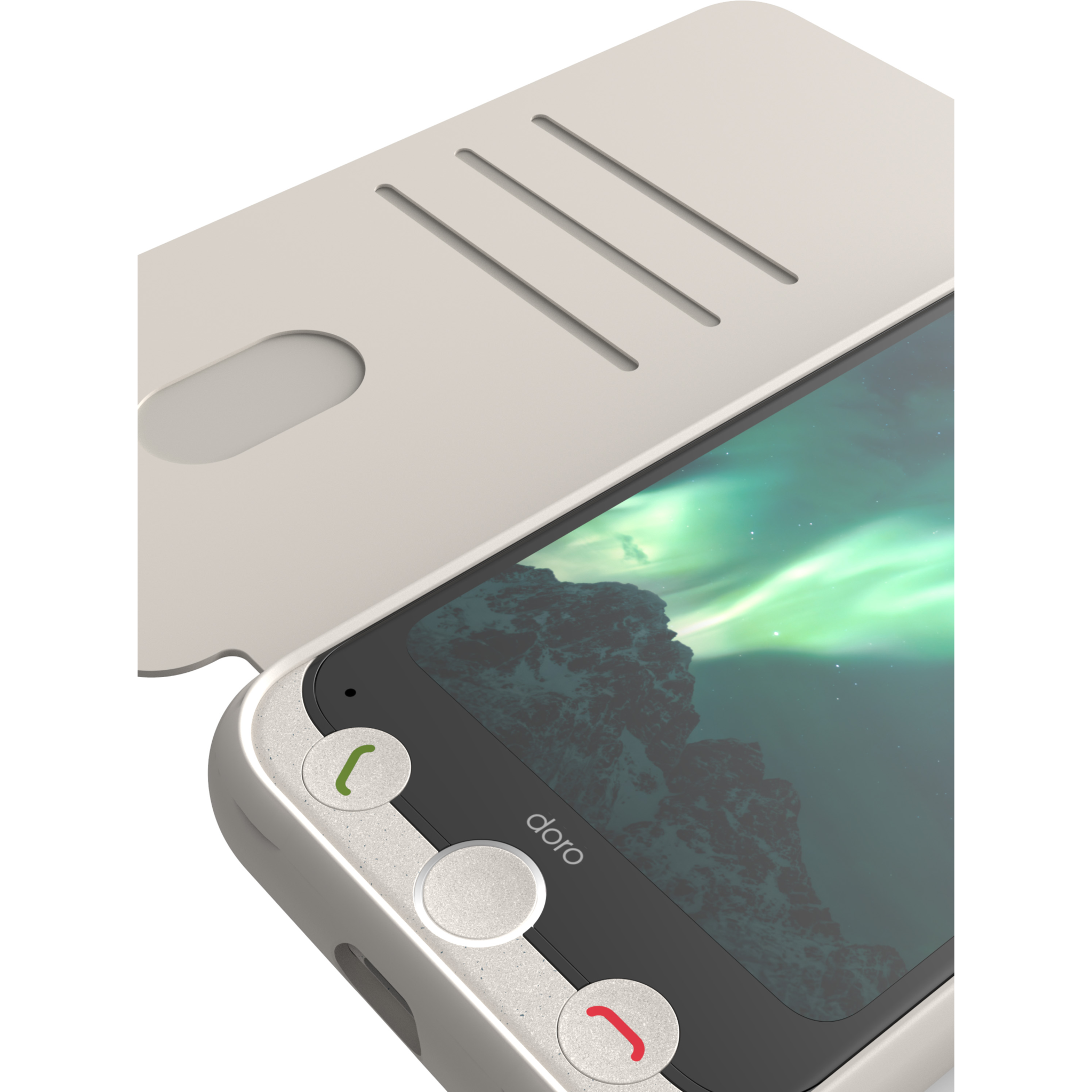 7322460089368 Doro Wallet Case Aurora A31, Bone - Etui med pung Telefon & GPS,Tilbehør mobiltelefoner,Tasker til mobiltelefoner 2190013241 8936