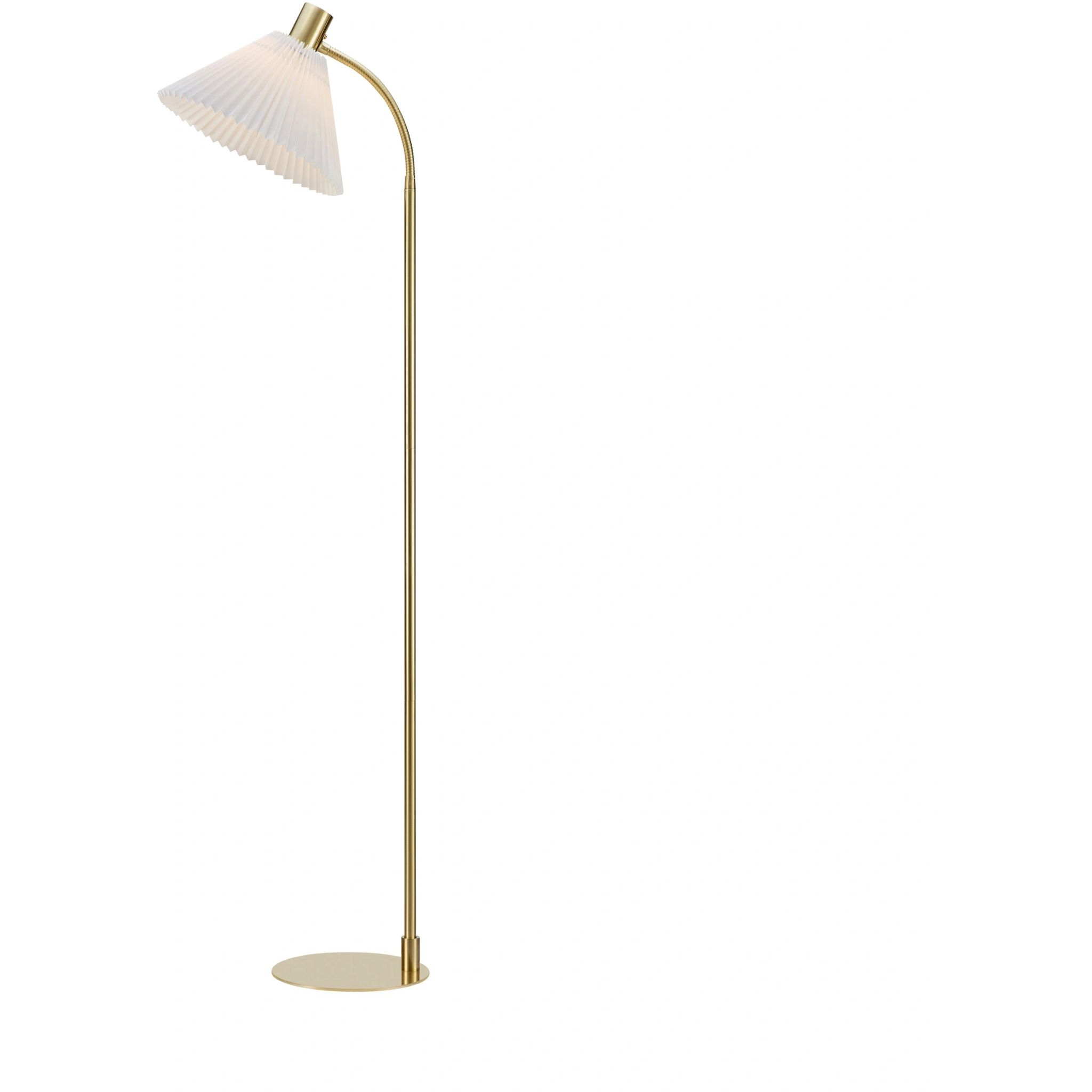 7330024609150 Markslöjd MIRA brushed brass/white gulvlampe Lamper,Gulvlamper,Gulvlamper 86800003140 108569