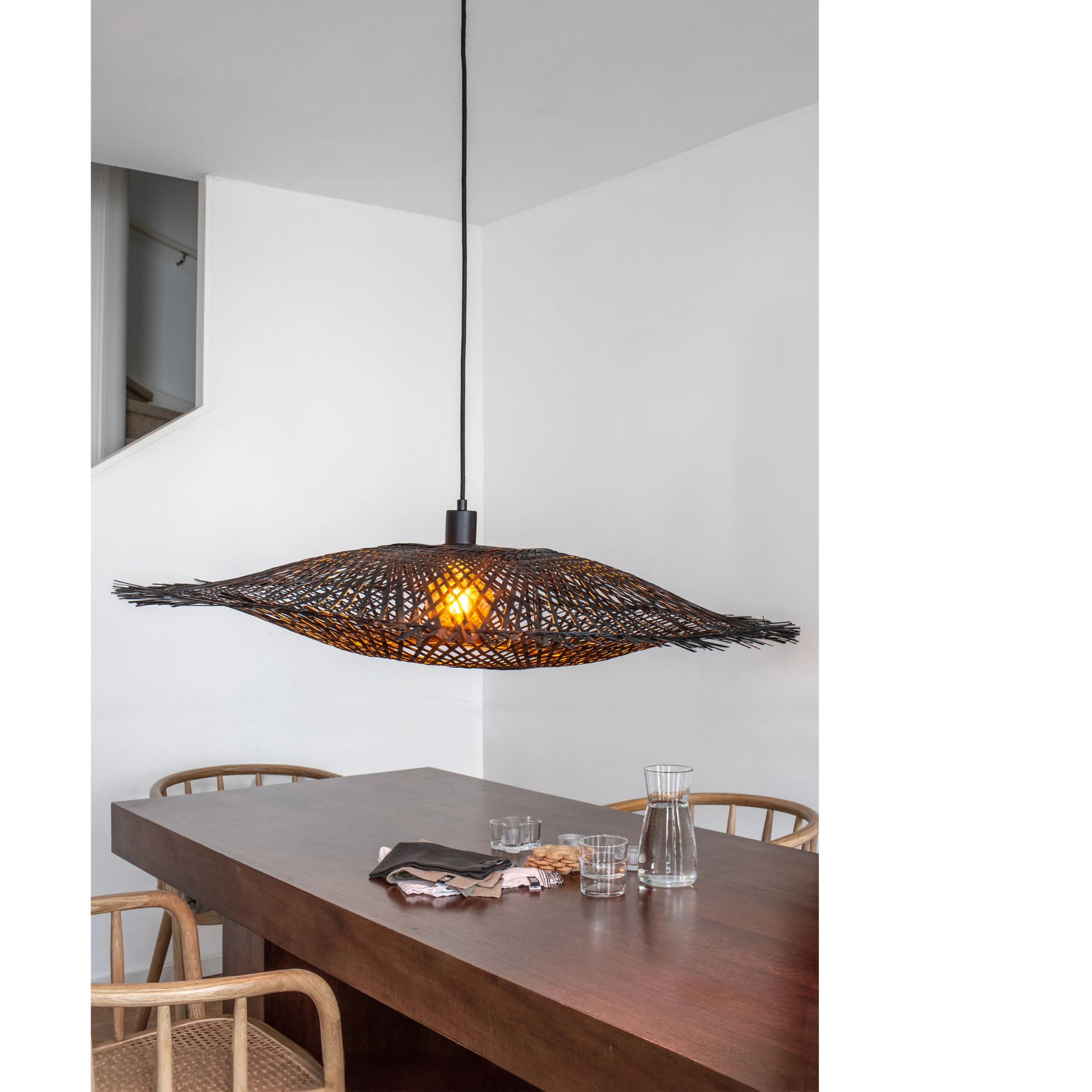 7330024611337 Markslöjd KUMO Ø92 black pendel Lamper,Pendler-/ Hængelamper,Pendler/Hængelamper 86800003350 108672