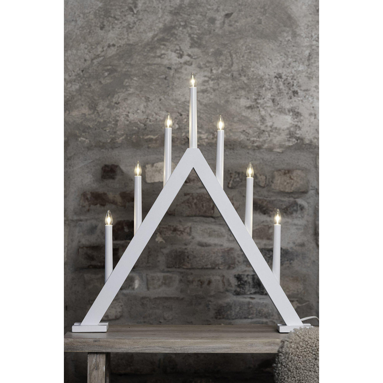 7330024613072 Markslöjd Ariele 7-arm hvid adventsstage Lamper,Julebelysning,Julebelysning 2190006836 126957