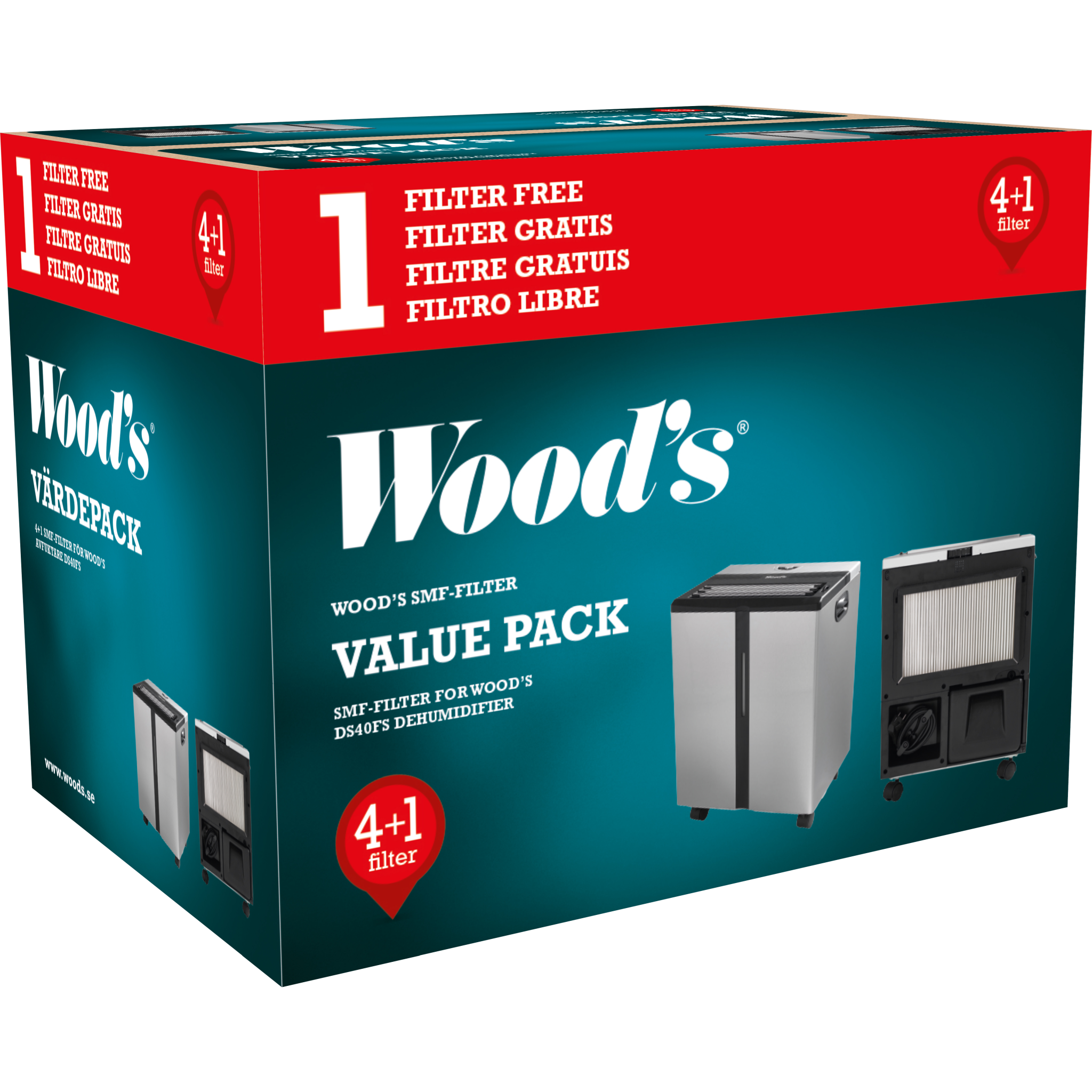 7332857500024 8012807-5 Wood's SMF-Filter 5-pak - Tilbehør Hus & Have,Klima/ ventilation,Luftfugter / Affugter 2190000436 8012807-5