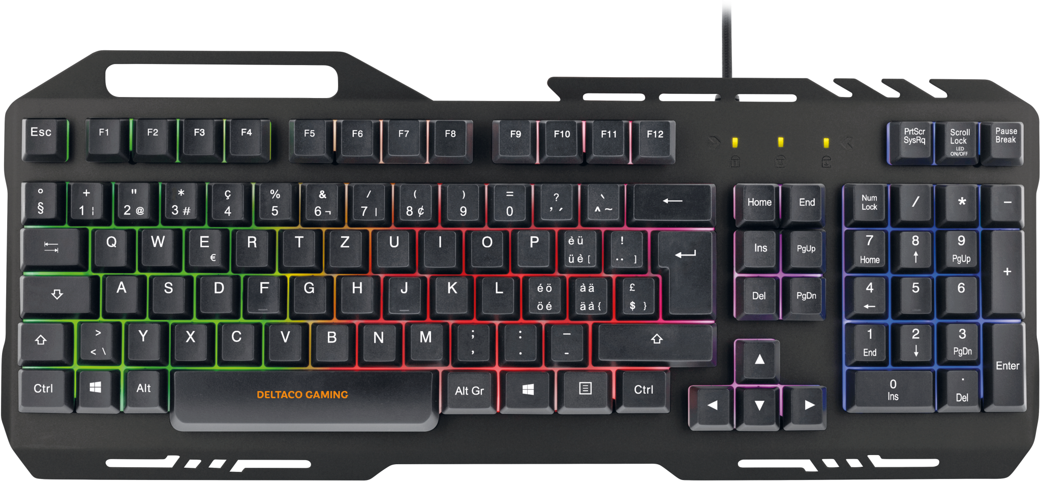 7333048047274 Deltaco Gaming 3-in-1 Gaming kit, Rainbow LED backlight - St Computer & IT,Gaming,Gaming keyboards 20500238463 GAM-113