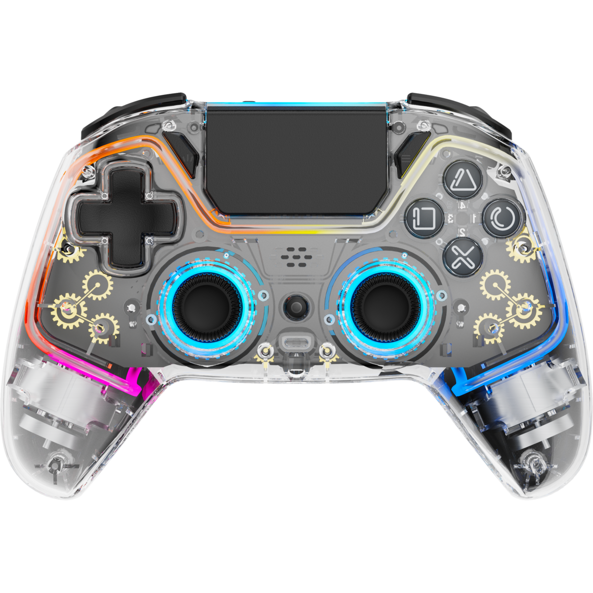 7333048060839 Deltaco Gaming controller PS4 transparent RGB Computer & IT,Playstation,Playstation tilbehør 74600010740