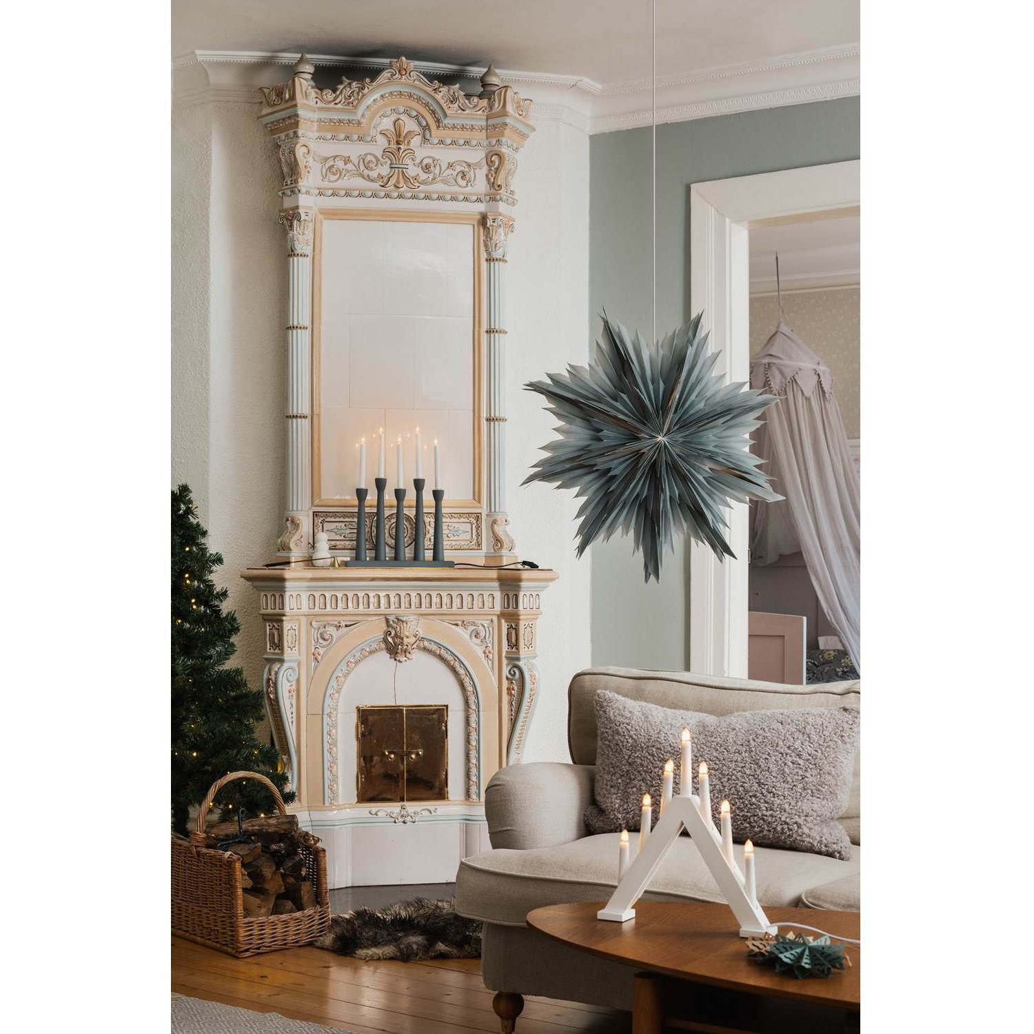 7340044230371 Watt & Veke Oslo Ø80 grå - Julestjerne Lamper,Julebelysning,Julebelysning 2190001996 117832