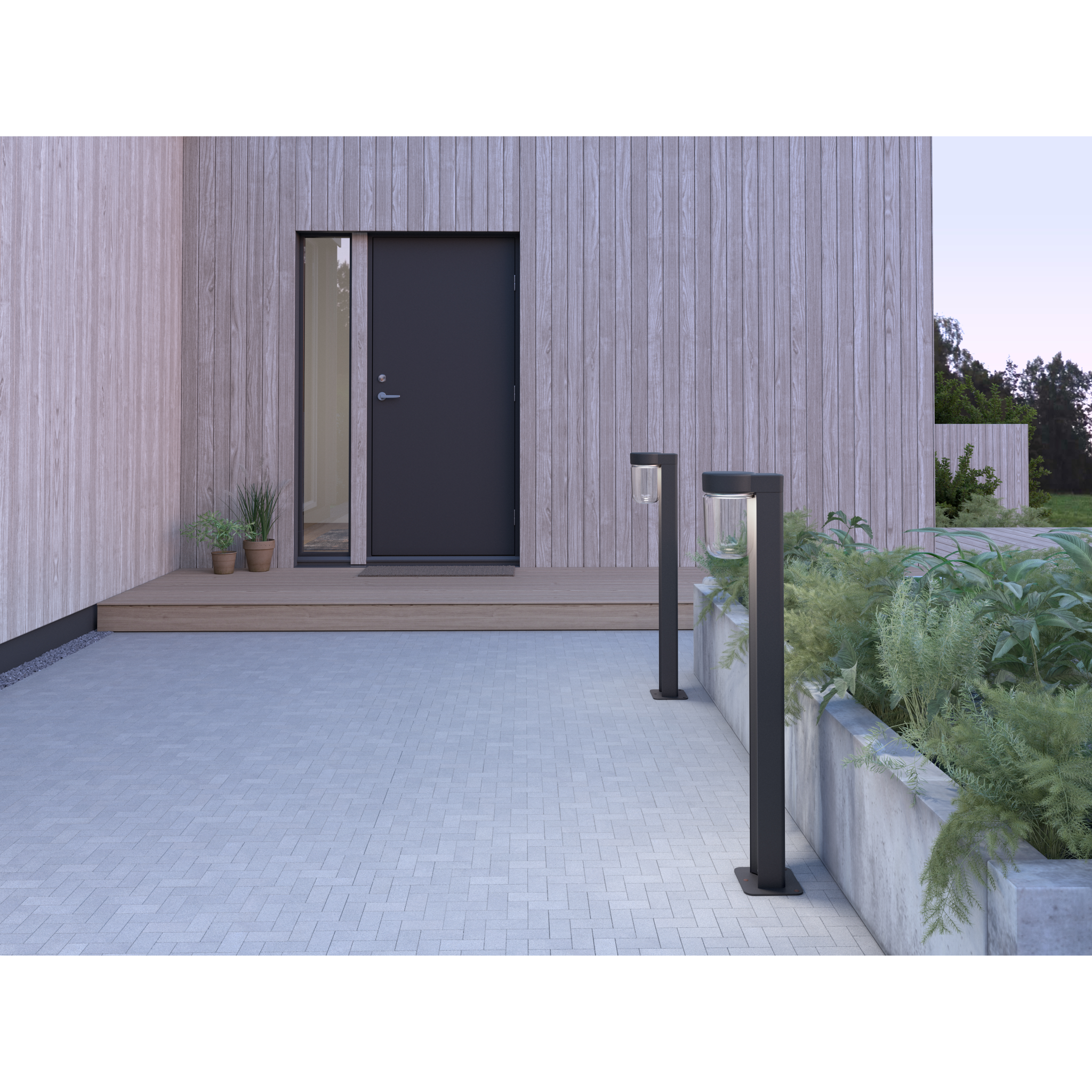 7391534007072 Belid Moon sort struktur - Havelampe Lamper,Udendørs- lamper,Udendørslamper 82400008850 7051086