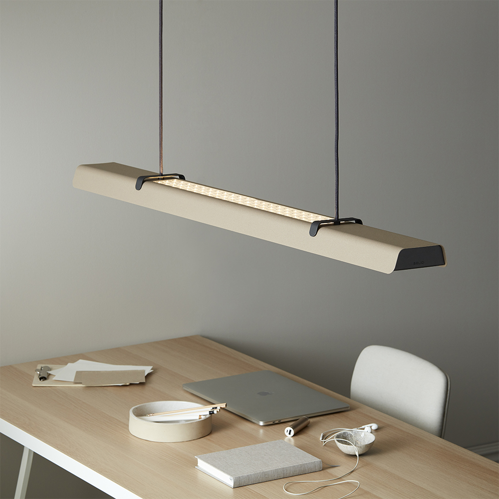 7391534015596 Belid Fold Office sandstruktur langbordspendel - Langbordspe Lamper,Pendler-/ Hængelamper,Pendler/Hængelamper 82400010390 1585214