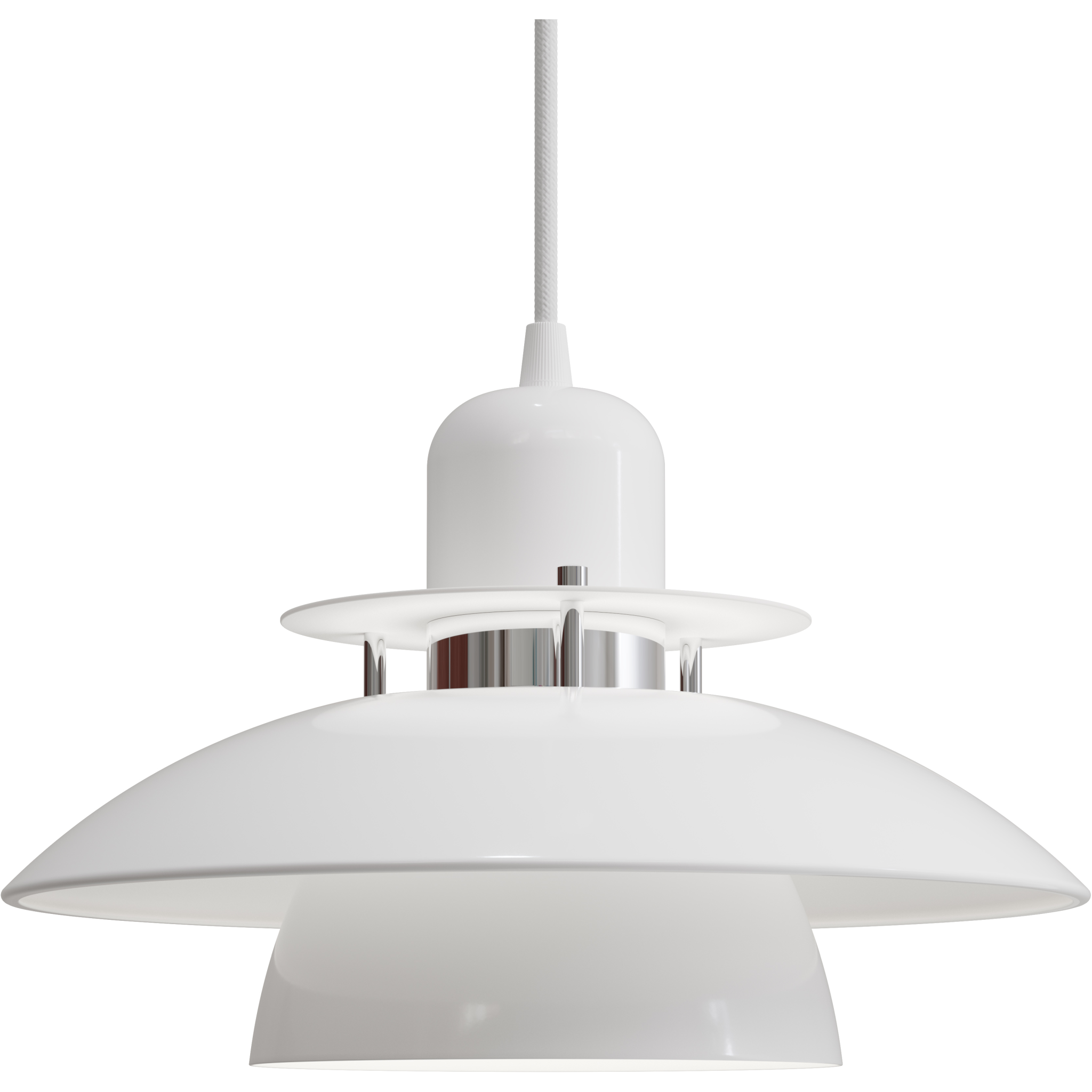 7391534016715 Belid Primus IV Ø28 hvid/krom - Pendel Lamper,Pendler-/ Hængelamper,Pendler/Hængelamper 82400010310 1950014