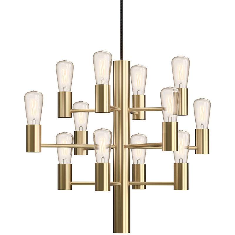 7391534019341 Herstal Manola Mini 12 satin messing lysekrone Lamper,Lysekroner,Lysekroner 82700002060 HB16659710105