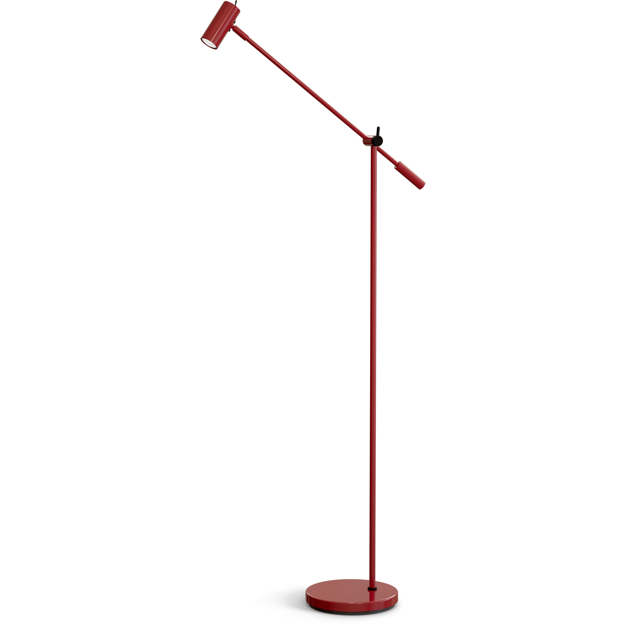 7391534021108 Belid Cato blank rubinrød/matsort gulvlampe Lamper,Gulvlamper,Gulvlamper 82400013380 3753571