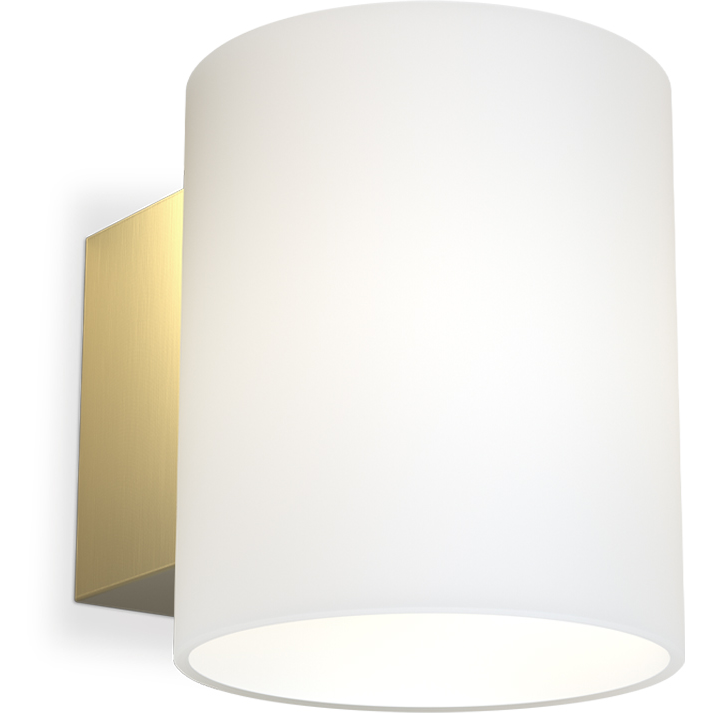 7391534021405 Herstal Evoke S satin brass/Opal glas væglampe Lamper,Væglamper,Væglamper 82700002260 HB5620092389
