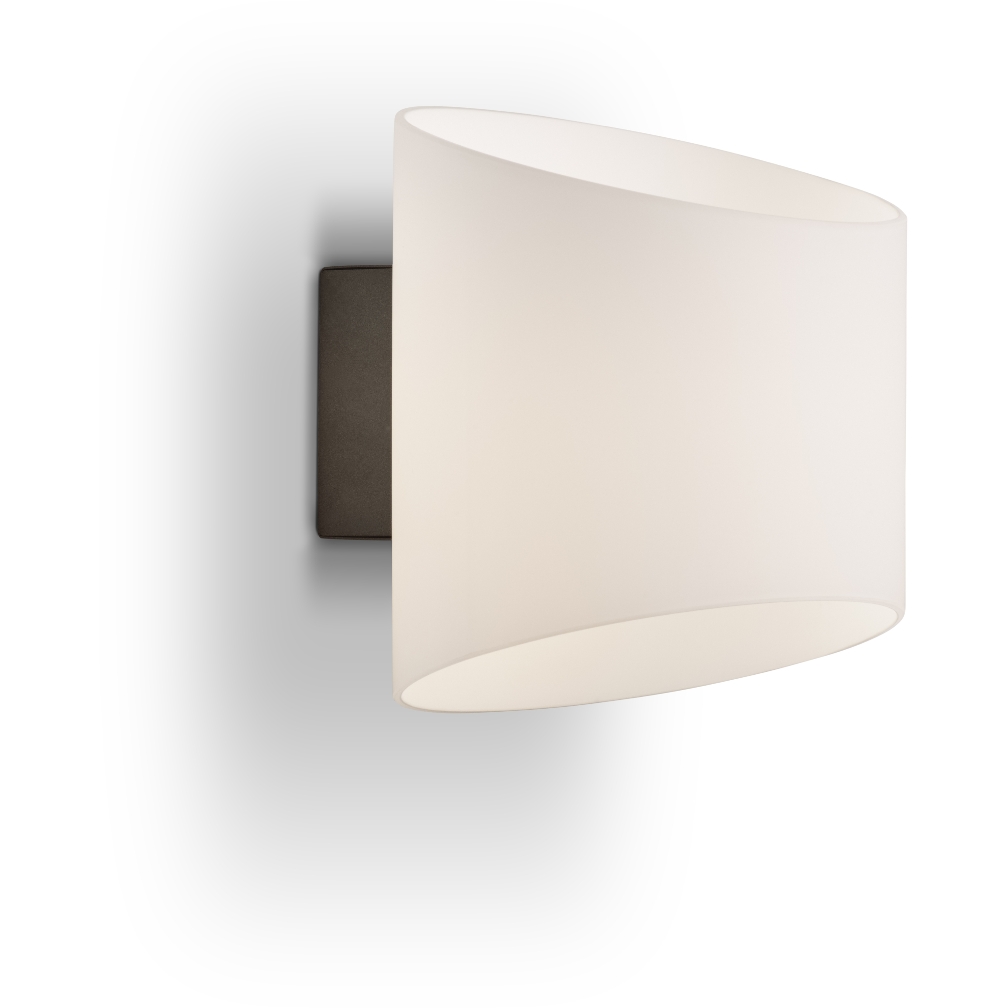 7391534021443 Herstal Evoke oval antracit/Opal glas væglampe Lamper,Væglamper,Væglamper 82700002300 HB5622054389