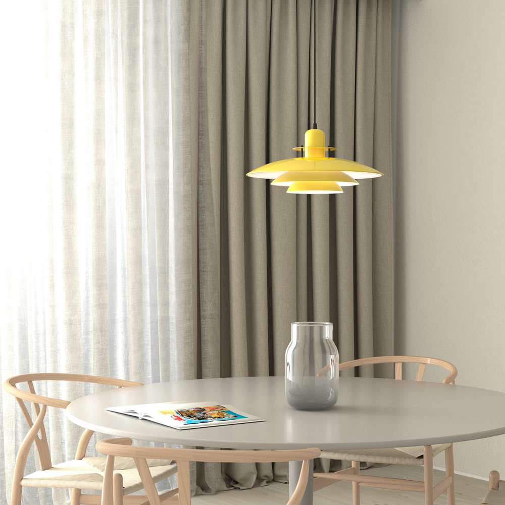 7391534023300 Belid Primus I blankgul/matsort pendel Lamper,Pendler-/ Hængelamper,Pendler/Hængelamper 82400010410 1213767007