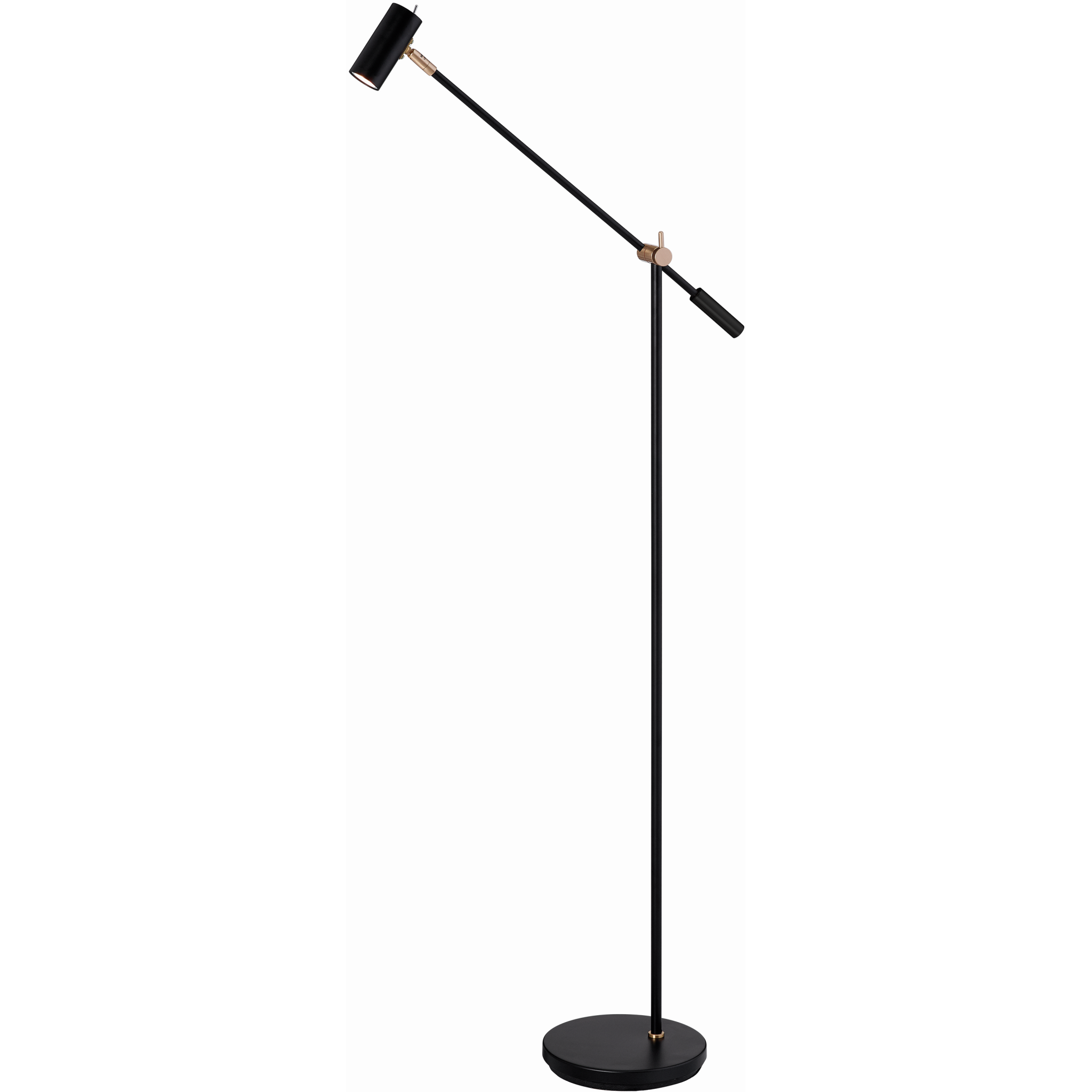 7391534068066 Belid Cato matsort/messing gulvlampe Lamper,Gulvlamper,Gulvlamper 82400013400 375393
