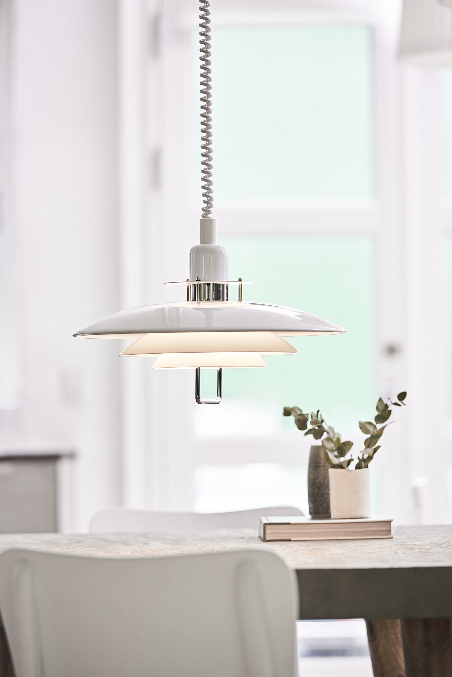 7391534113995 Belid Primus II T1214 Ø43 hvid/krom - Pendel Lamper,Pendler-/ Hængelamper,Pendler/Hængelamper 82400000130 Primus II T1214 Ø43 hvid/krom