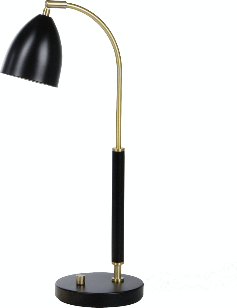 7391534267452 Belid Deluxe 4076 sort/messing - Bordlampe Lamper,Bordlamper,Bordlamper 82400001250 Deluxe 4076 sort/messing