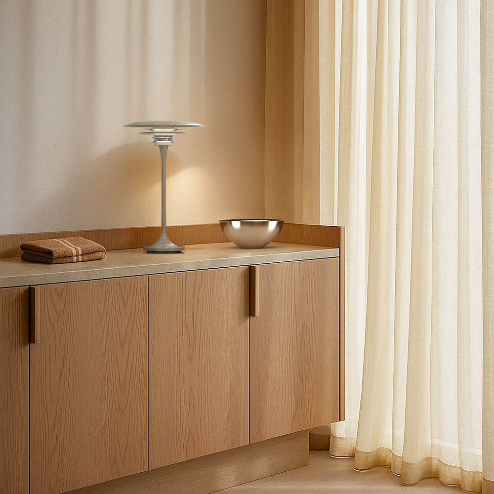 7391534301255 Belid Diablo Ø30 soft greige bordlampe Lamper,Bordlamper,Bordlamper 82400014030 Diablo