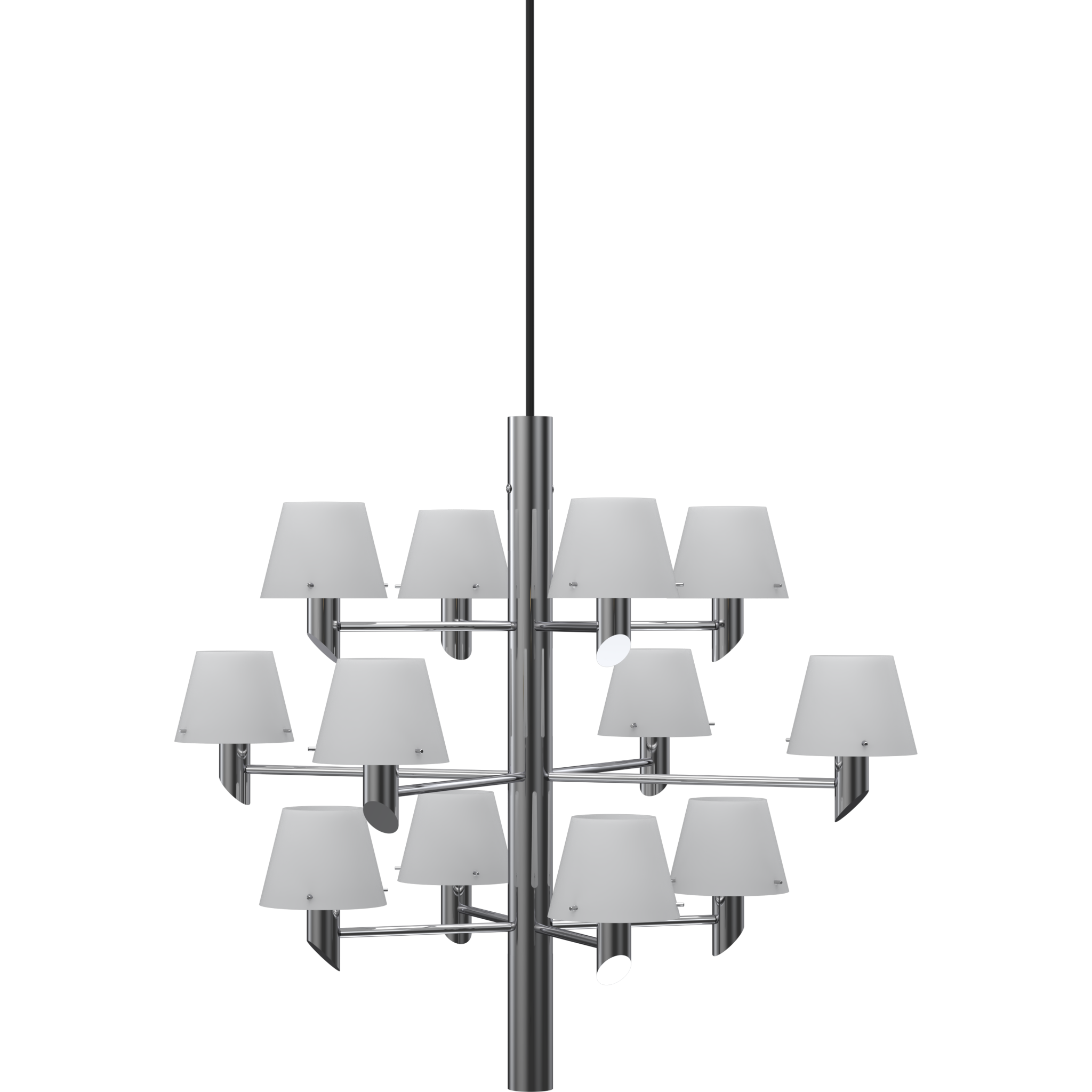 7391534301446 Herstal Gil 12 krom/opal glas lysekrone Lamper,Lysekroner,Lysekroner 82700002350 Gil