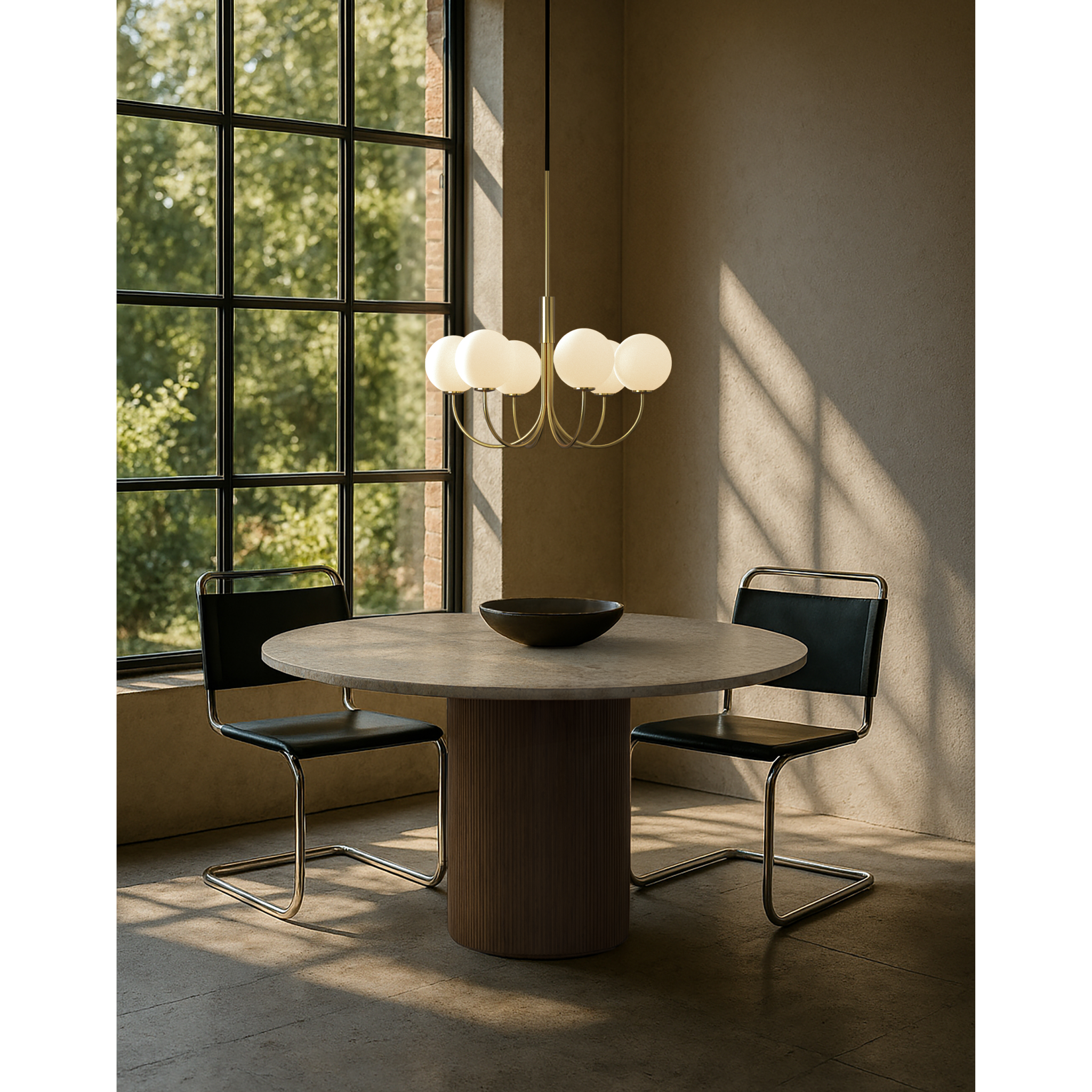 7391534302276 Herstal Ballon 6 satin brass lysekrone Lamper,Lysekroner,Lysekroner 82700002330 Ballon