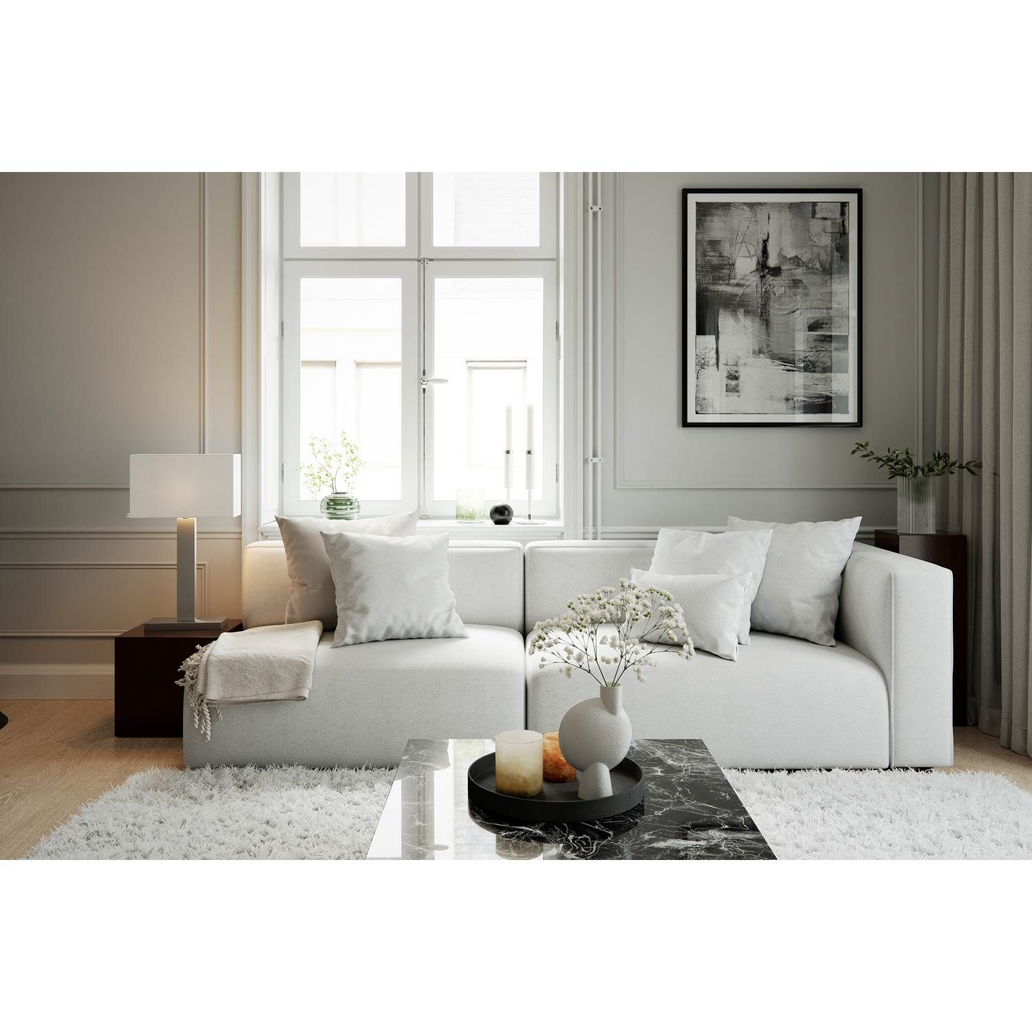 7391741010568 By Rydéns Prime H69 stål/hvid - Bordlampe Lamper,Bordlamper,Bordlamper 2190005081 122402