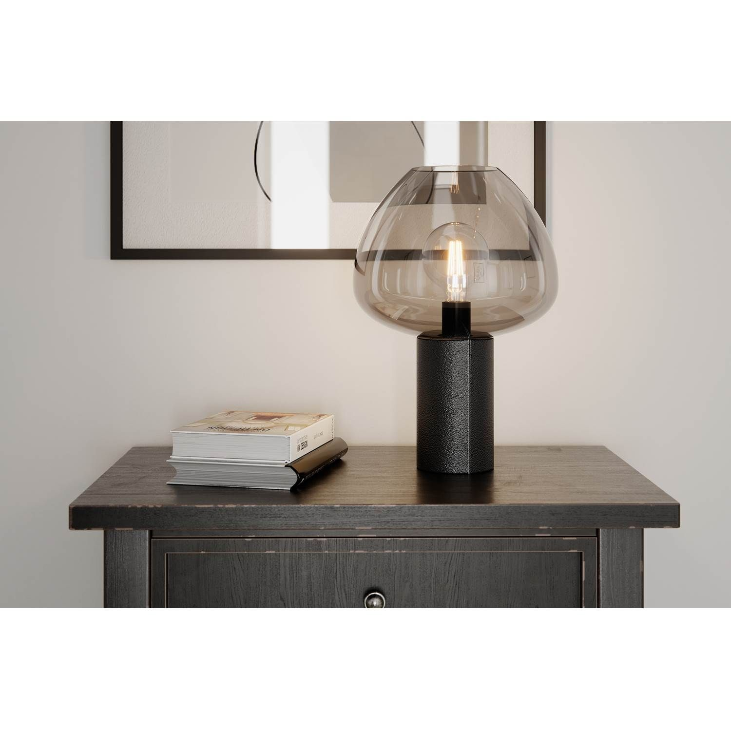 7391741026200 By Rydéns Cosy sort/røgfarvet - Bordlampe Lamper,Bordlamper,Bordlamper 2190003586 121421