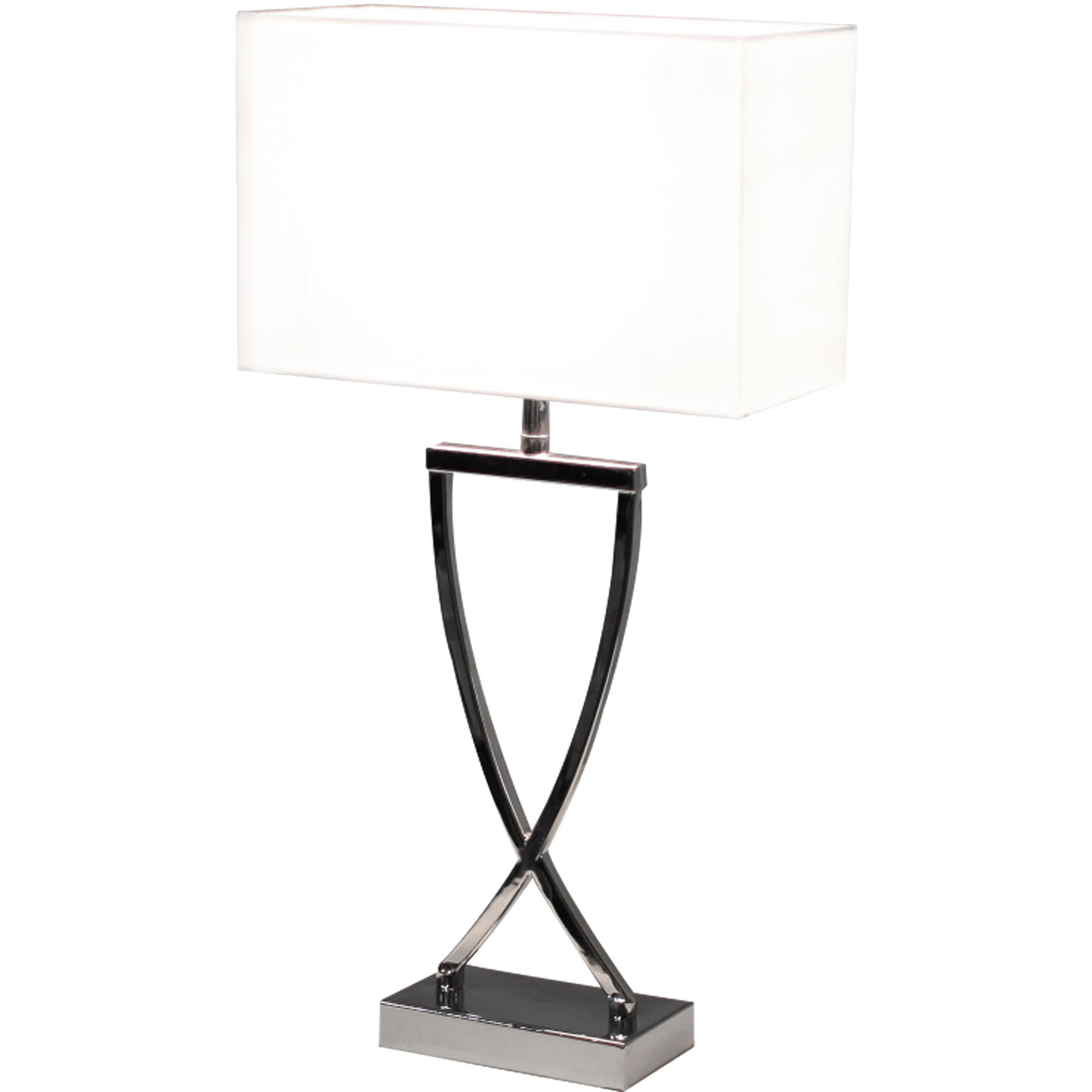 7391741204387 By Rydéns Omega 52 hvid/krom - Bordlampe Lamper,Bordlamper,Bordlamper 2190003567 121402