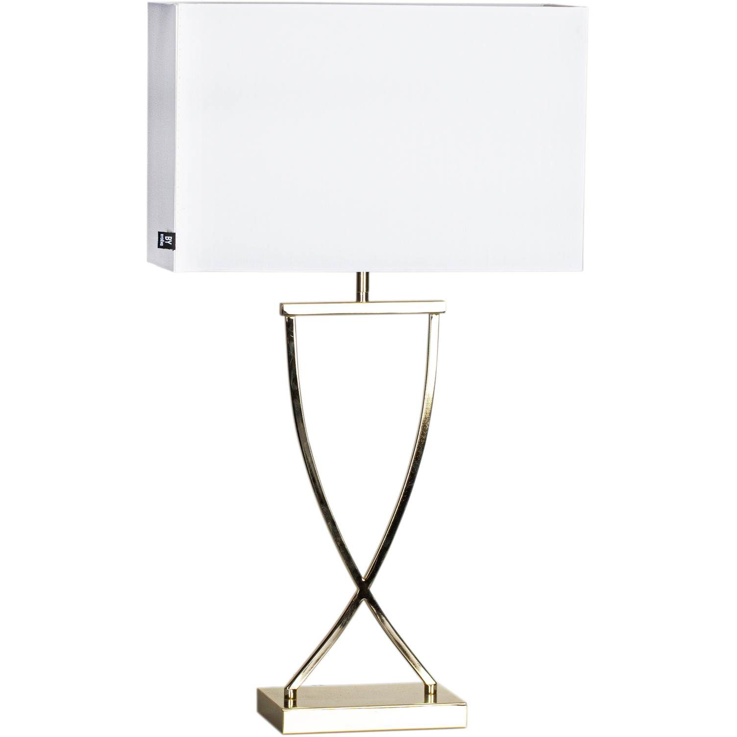 By Rydéns Omega 69 hvid/messing bordlampe