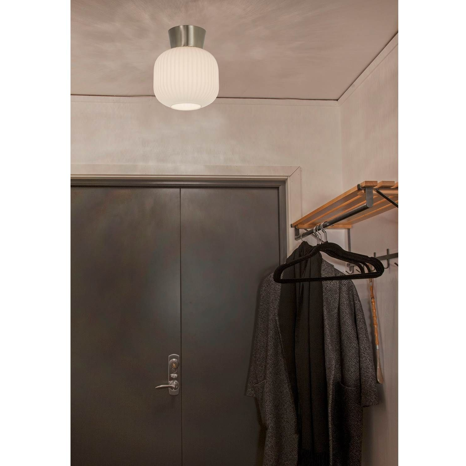 7392986771238 Aneta Vanja hvid/stål - Loftslampe Lamper,Loftslamper,Loftslamper 2190001562 116368