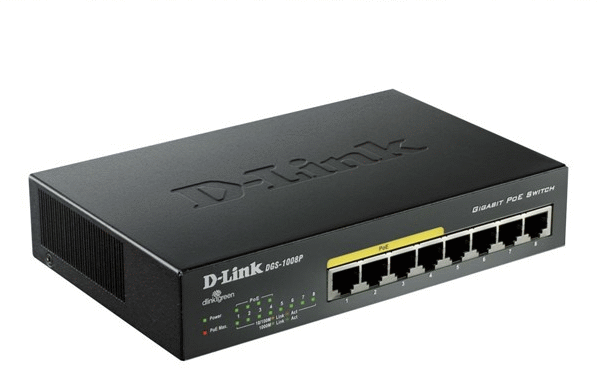 790069344176 D-LINK 8-Port Gigabit PoE Unm Computer & IT,Netværk,Diverse netværk 20500216660 DGS-1008P/E