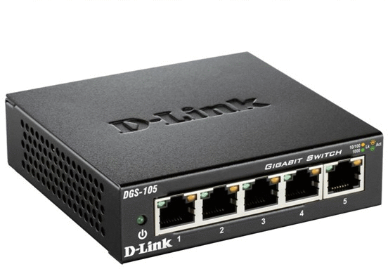 790069368226 D-LINK 5-Port Gigabit Unm. Desktop Computer & IT,Netværk,Trådløs netværk 20500216817 DGS-105/E