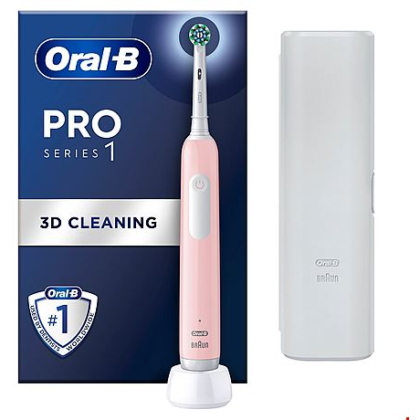 8001090914217 Oral-B Pro Series 1 pink inkl. rejseetui - El-tandbørste Personlig pleje,Tandpleje,El-tandbørster 2190005723 Pro 1 Pink