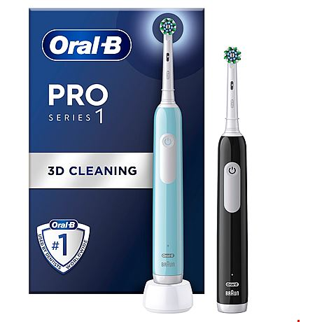 8001090915016 Oral-B Pro Series 1 Duo, sort og blå - El-tandbørste Personlig pleje,Tandpleje,El-tandbørster 2190005724 Pro 1 Duo