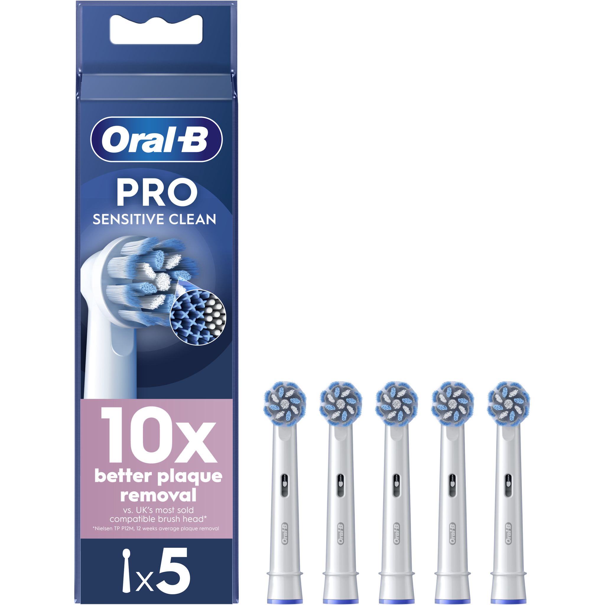 8006540892367 Oral-B Refill Sensitive Clean & Care, white 5-pak - Løse bør Personlig pleje,Tandpleje,Tilbehør til tandpleje 2190013949 Sensitive Clean & Care 5ct