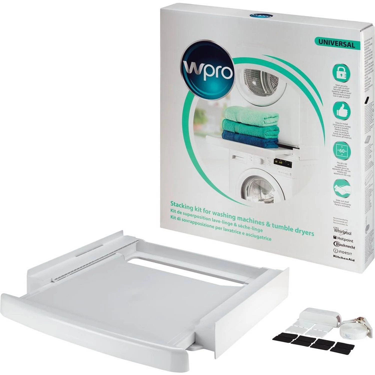 8015250441444 Whirlpool SKS101 - Samlebeslag til vaskemaskine og tørretumb Hvidevarer,Tilbehør,Tilbehør vaskemaskiner 2190000290 SKS101