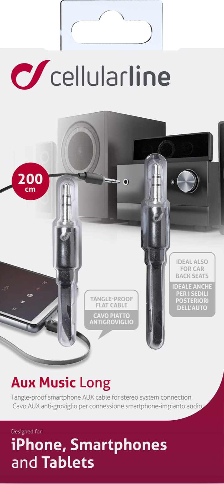 8018080278518 Cellularline Lydkabel AUX - Lydkabel TV & HIFI,Lyd,Tilbehør lyd 17300000230 101674