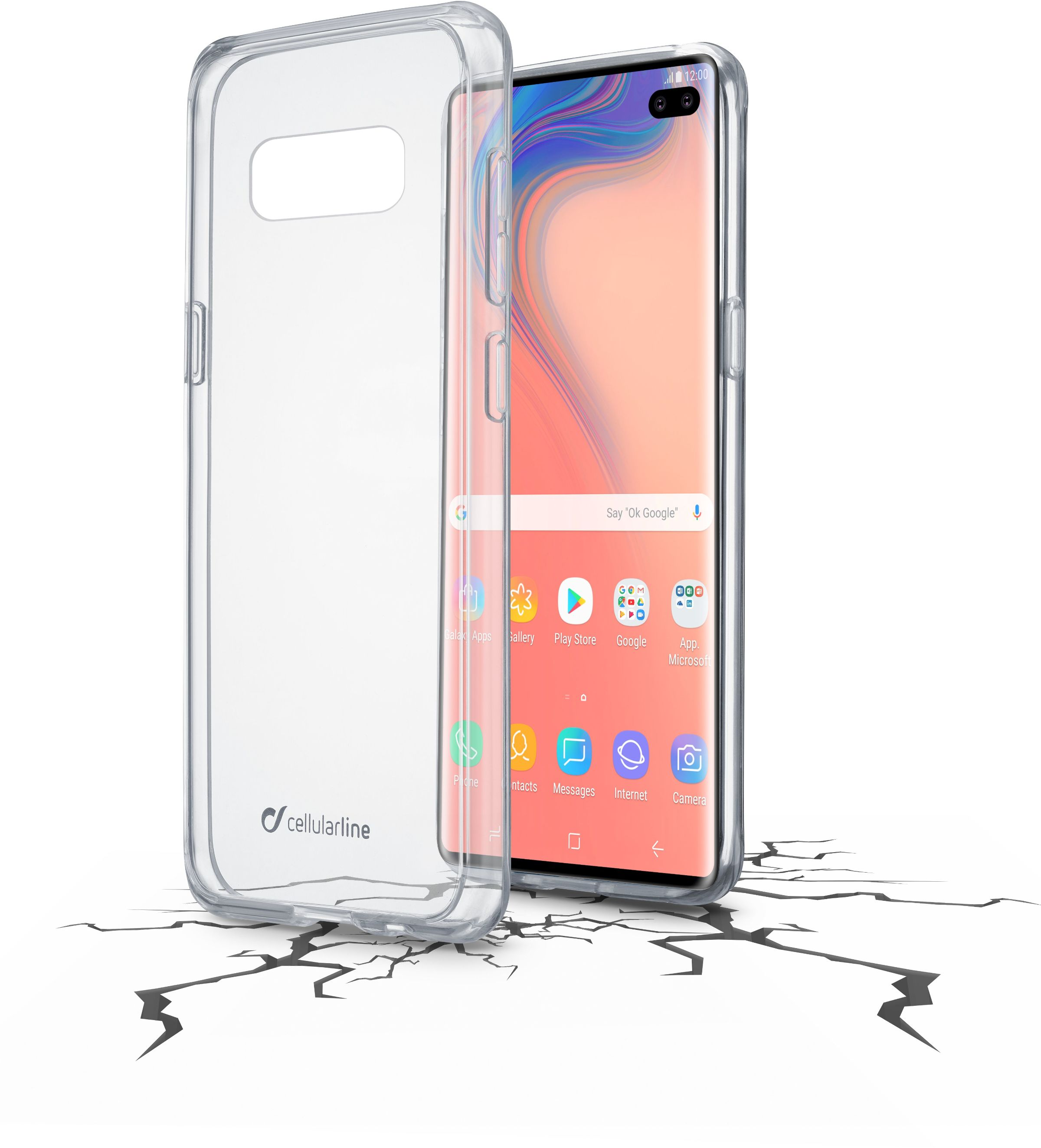 8018080345791 Cellularline Backcover Samsung Gal. S10+ Transparent - Cover Telefon & GPS,Tilbehør mobiltelefoner,Covers til mobiltelefoner 17300000810 102595