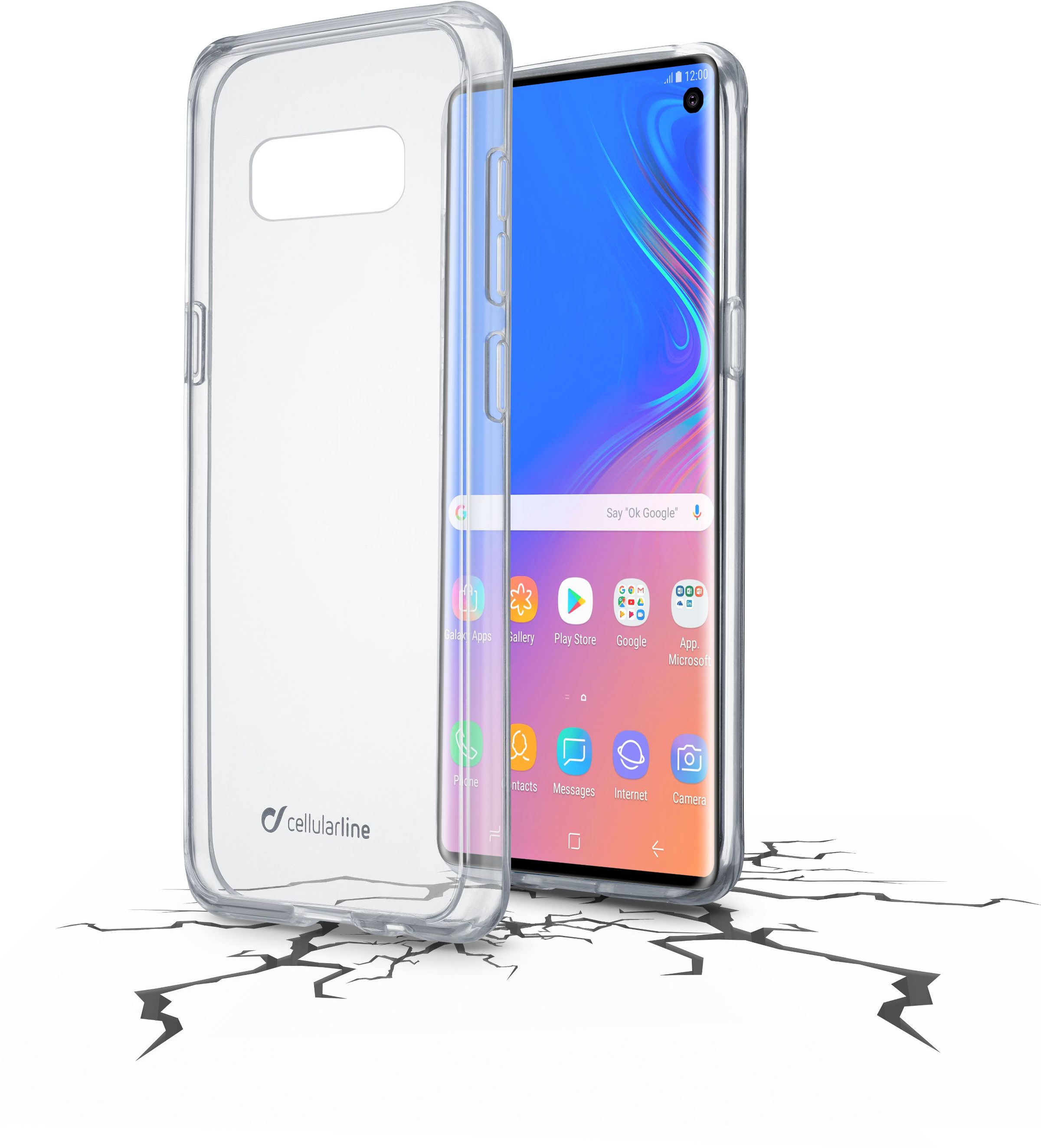 8018080345814 Cellularline Backcover Samsung Gal S10, Transparent - Cover Telefon & GPS,Tilbehør mobiltelefoner,Covers til mobiltelefoner 17300000820 102593