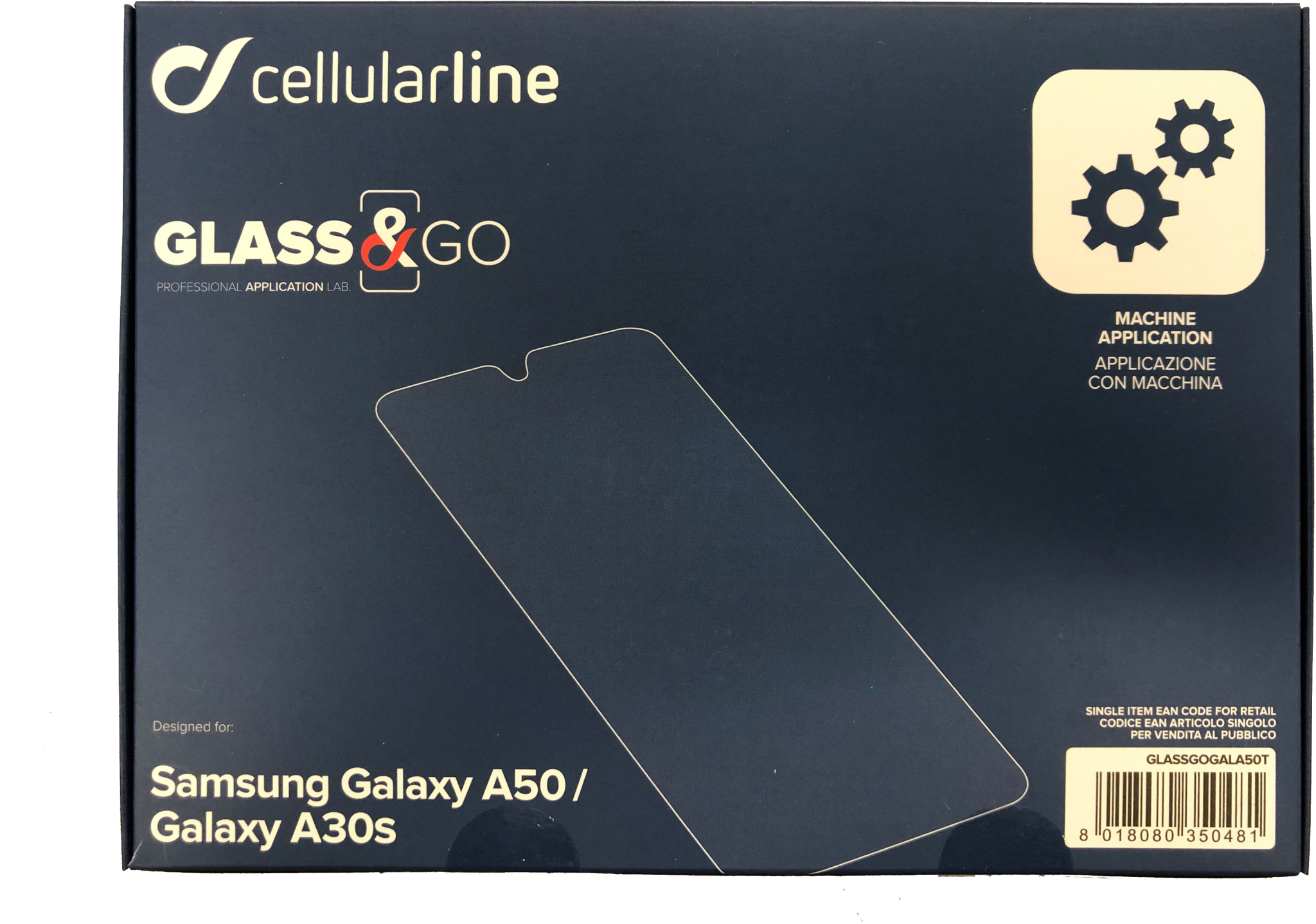 8018080350535 Cellularline Glass & Go - Galaxy A50 + A30S 5 stk. - Skærmbe Telefon & GPS,Tilbehør mobiltelefoner,Skærmbeskyttelse til mobiltelefoner 17300000990 102635