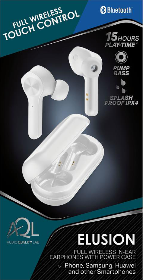 8018080355950 Cellularline AQL BT Earplugs, ElusionTWS, Hvid - Trådløse In TV & HIFI,Hovedtelefoner,In-ear hovedtelefoner 17300001260 102734