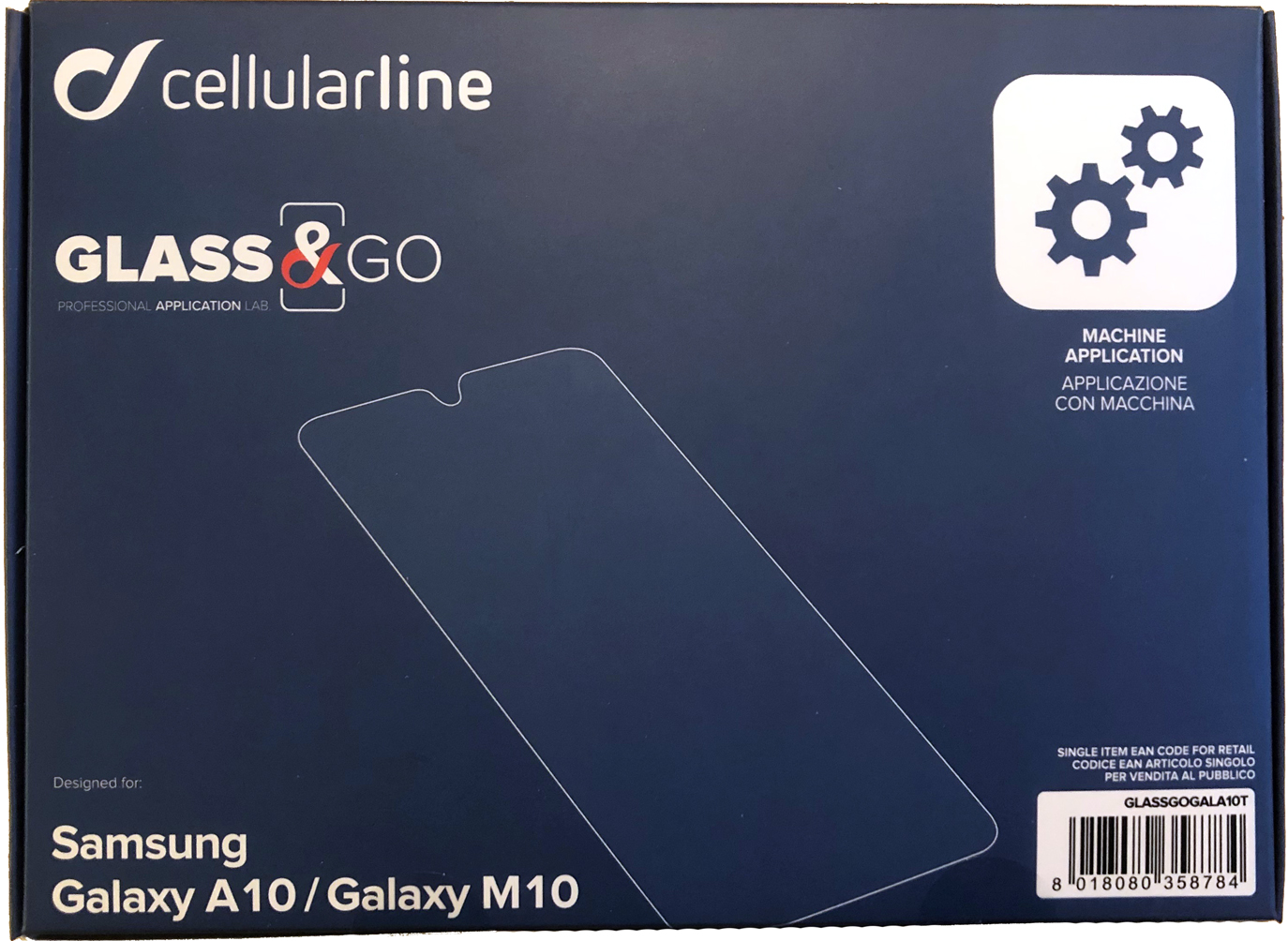 8018080358784 Cellularline Glass & Go - Galaxy A10 5 stk. - Skærmbeskyttel Telefon & GPS,Tilbehør mobiltelefoner,Skærmbeskyttelse til mobiltelefoner 17300001020 102848