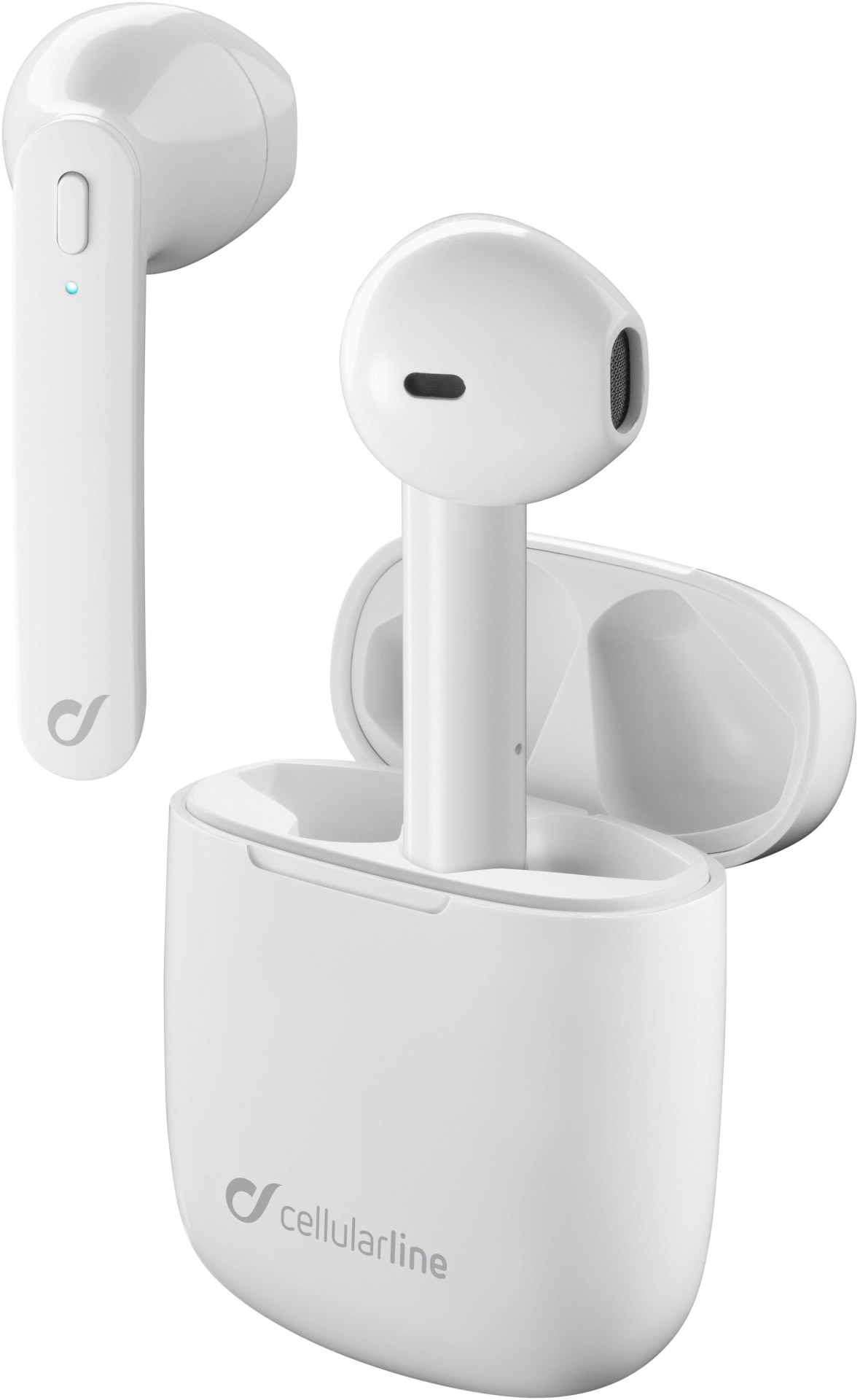 8018080359125 Cellularline True-Wireless Aries, hvid - Trådløse In-Ear øre TV & HIFI,Hovedtelefoner,In-ear hovedtelefoner 2190003184 BTARIESTWSW