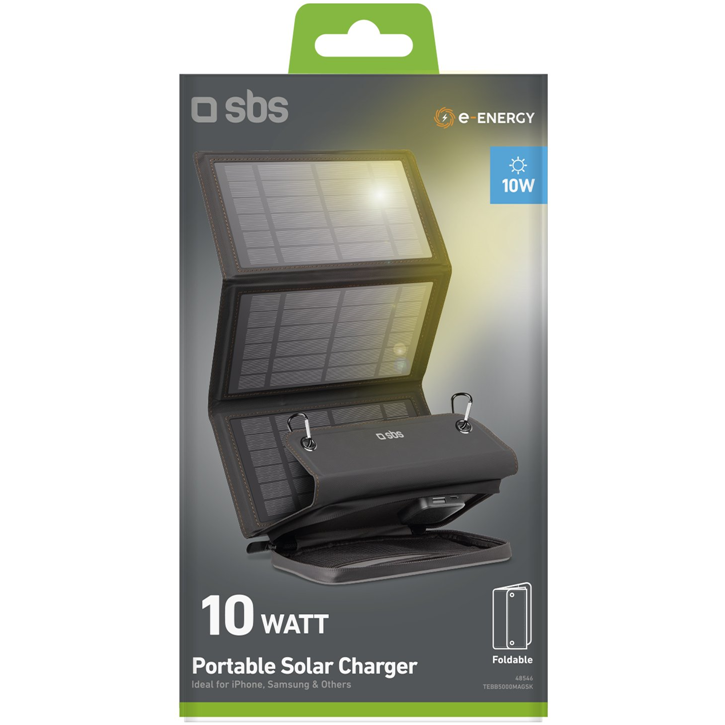 8018417452352 SBS Transportabel oplader med solceller, 10W Hus & Have,Smart Home,Diverse 22900003340 TESOLARCHG10W