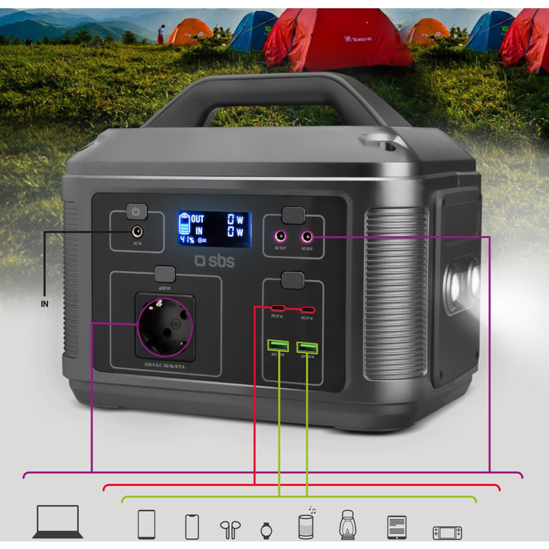 8018417452406 SBS Portable 600W charging station Hus & Have,Smart Home,Diverse 22900003370 TEPOWST600W