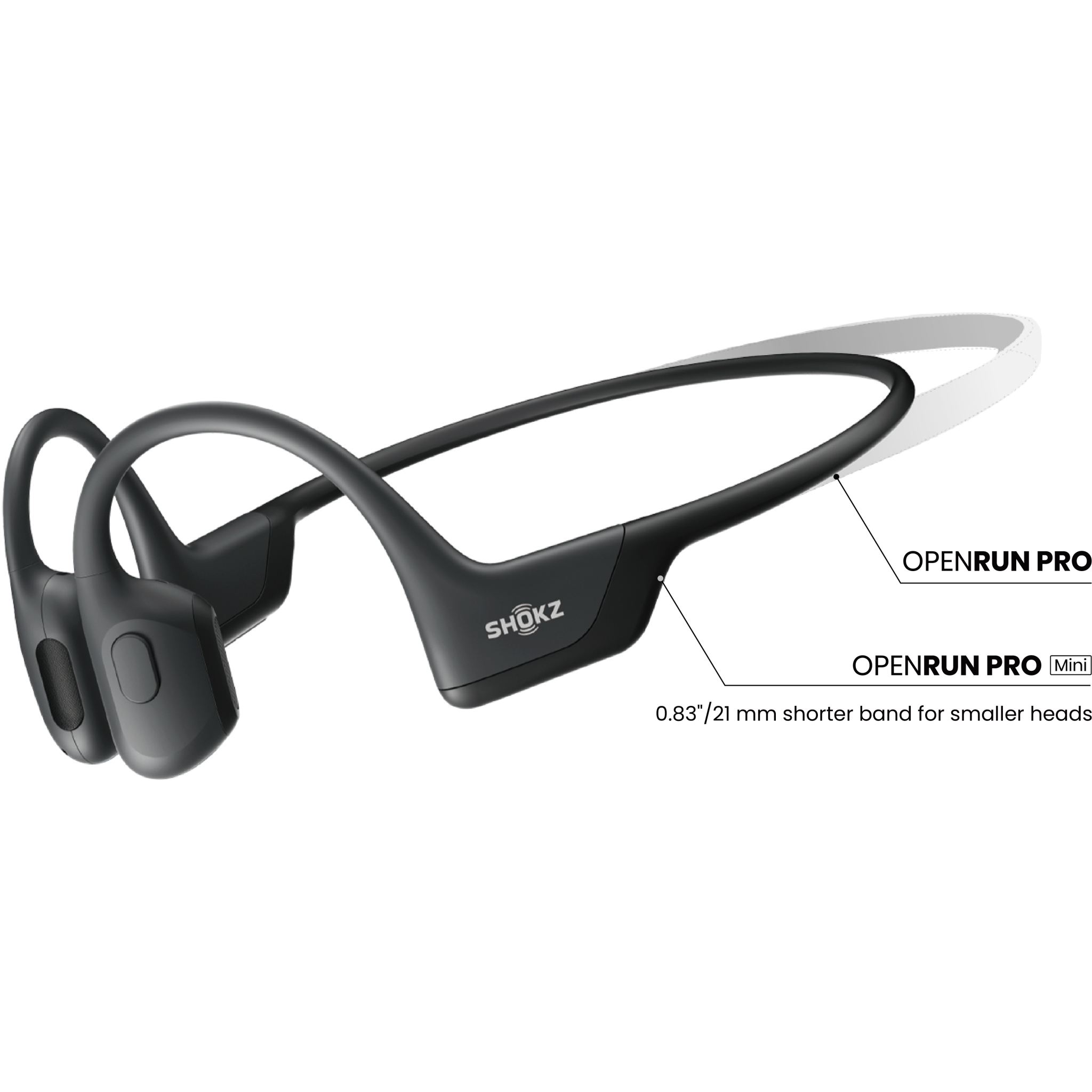 810092674115 SHOKZ OpenRun Pro Mini Black - Bone Conduction open-ear head TV & HIFI,Hovedtelefoner,In-ear hovedtelefoner 15800000870 S811-MN-BK