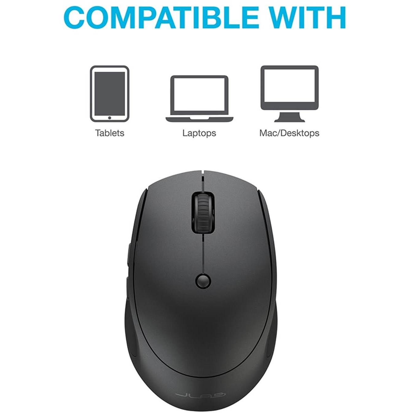 812887017589 JLAB GO Charge Mouse - Black - Trådløs mus Computer & IT,Mus & tastaturer,Mus 2190003149 IEUMGOCHRGMSRBLK124