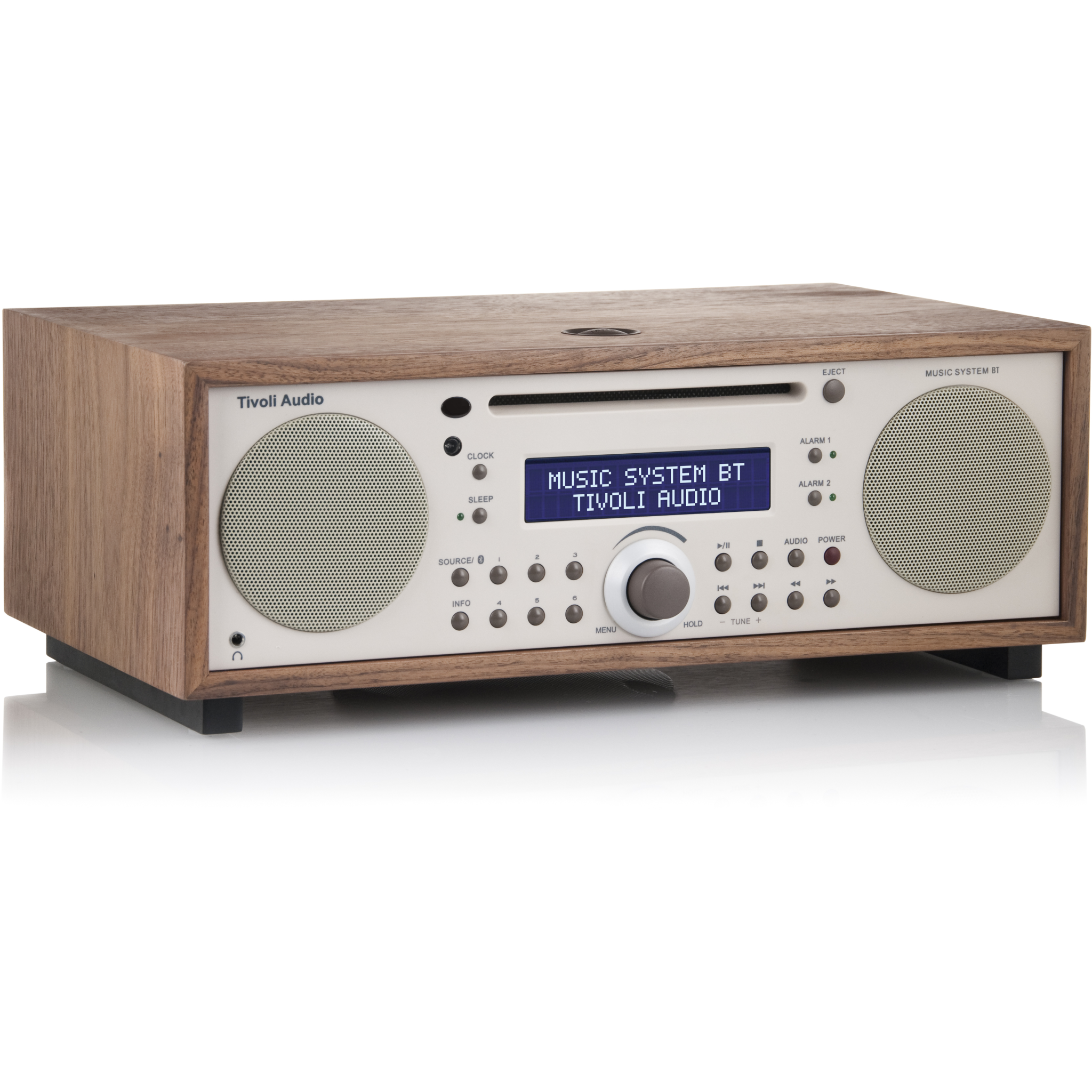 815097014607 Tivoli Audio Music System BT Walnut/Beige - CD/FM/AM/AUX/Blu TV & HIFI,Lyd,Radioer 15400001030 MSYBT-1460-EU