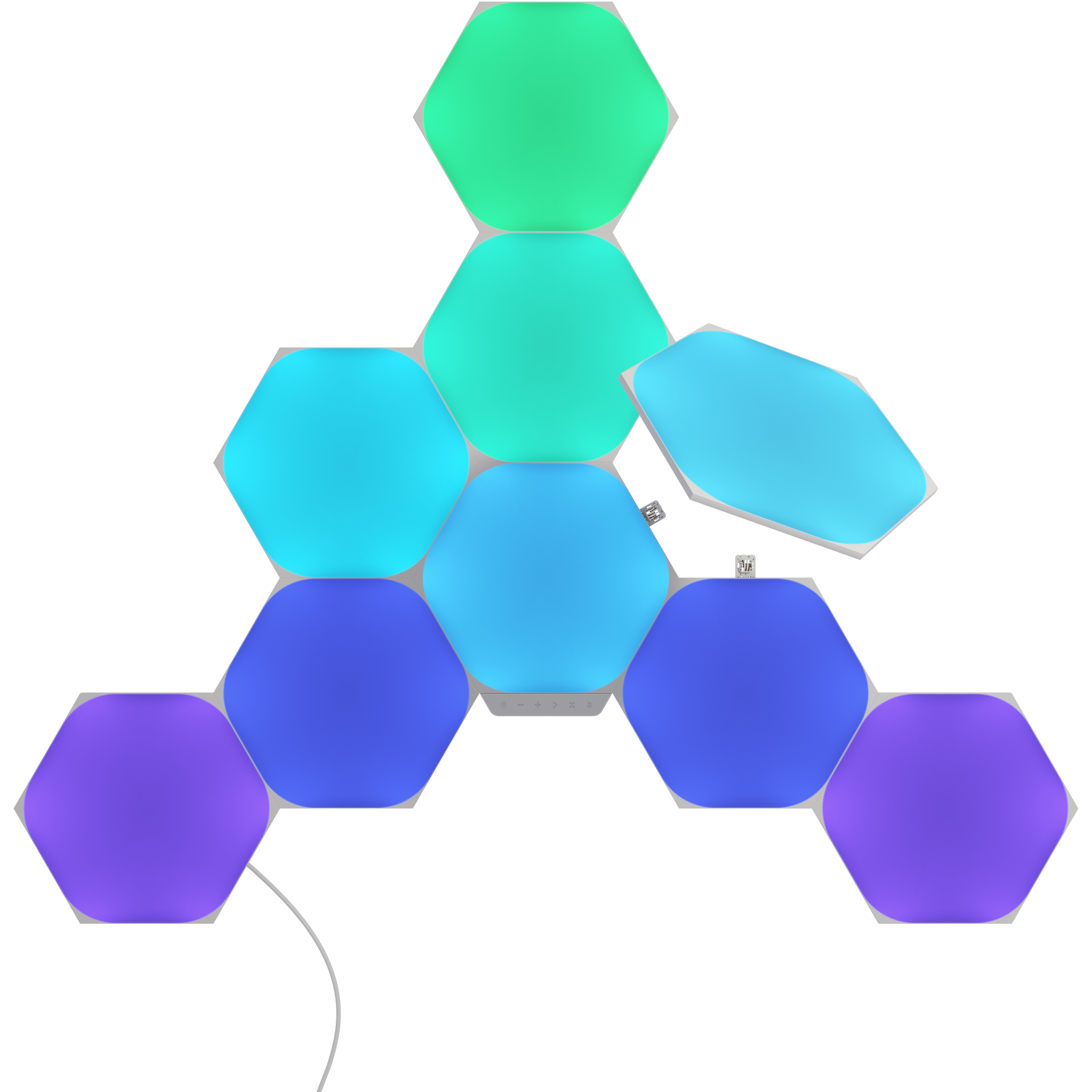 840102700657 Nanoleaf Shapes Hexagons Starter Kit 9PK Hus & Have,Smart Home,Smart belysning 15600002760 NL42-0002HX-9PK