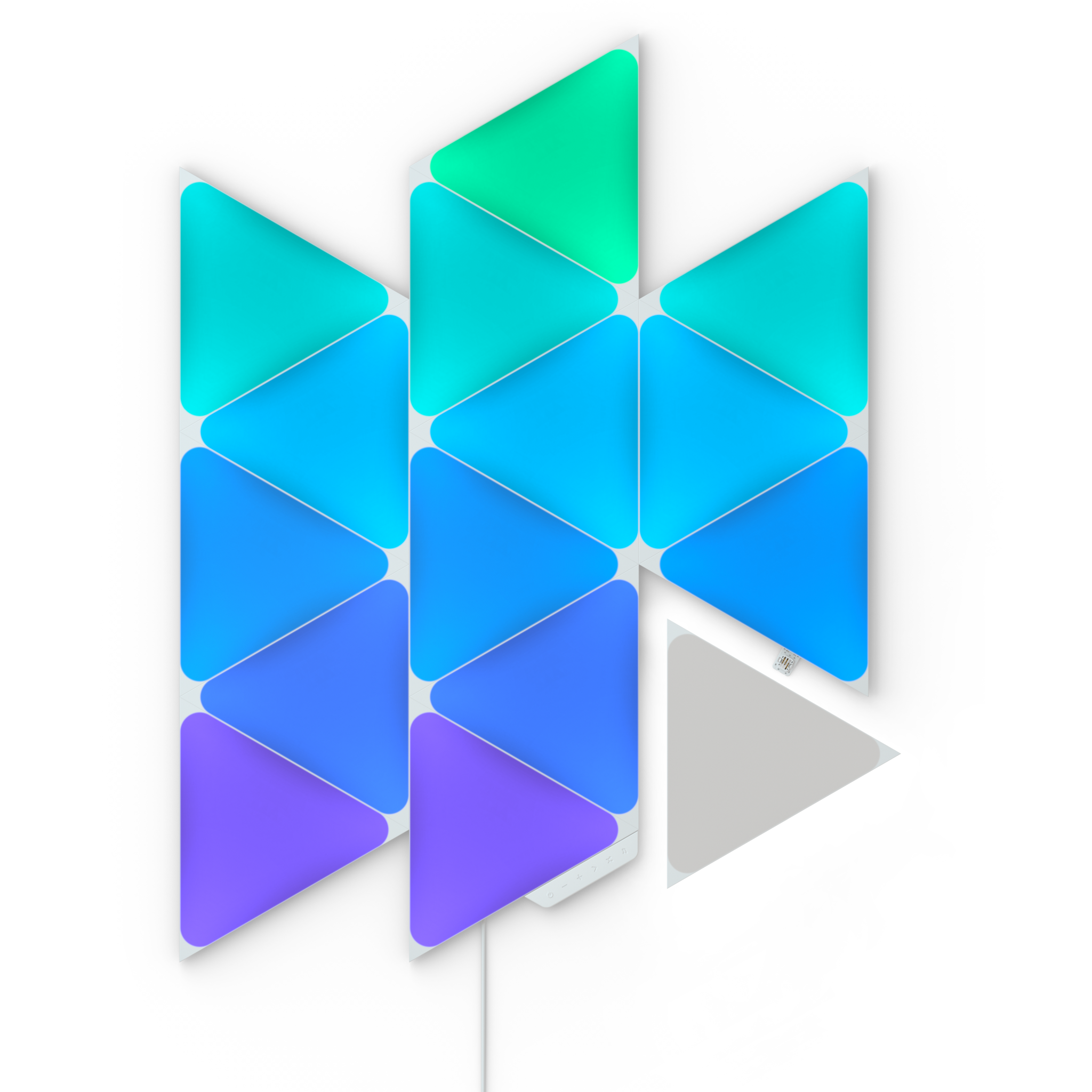 840102701692 Nanoleaf Shapes Triangles Starter Kit 15PK Hus & Have,Smart Home,Smart belysning 15600002850 NL47-6002TW-15PK