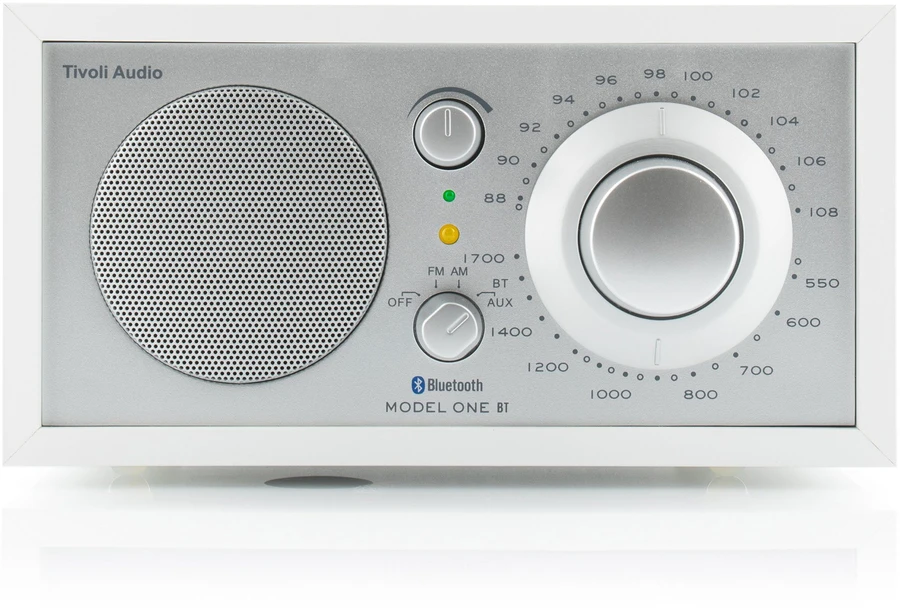 850003501857 Tivoli Audio Model One BT, white/silver - FM/AM Radio med bl TV & HIFI,Lyd,Radioer 15400000750 M1BT-0185-ROW